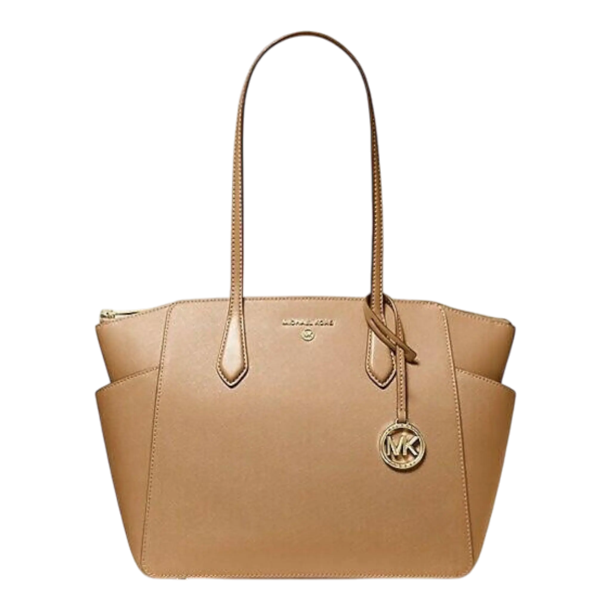 Michael Kors Marilyn Tote Bag Women Medium Camel Saffiano Leather Michael Kors