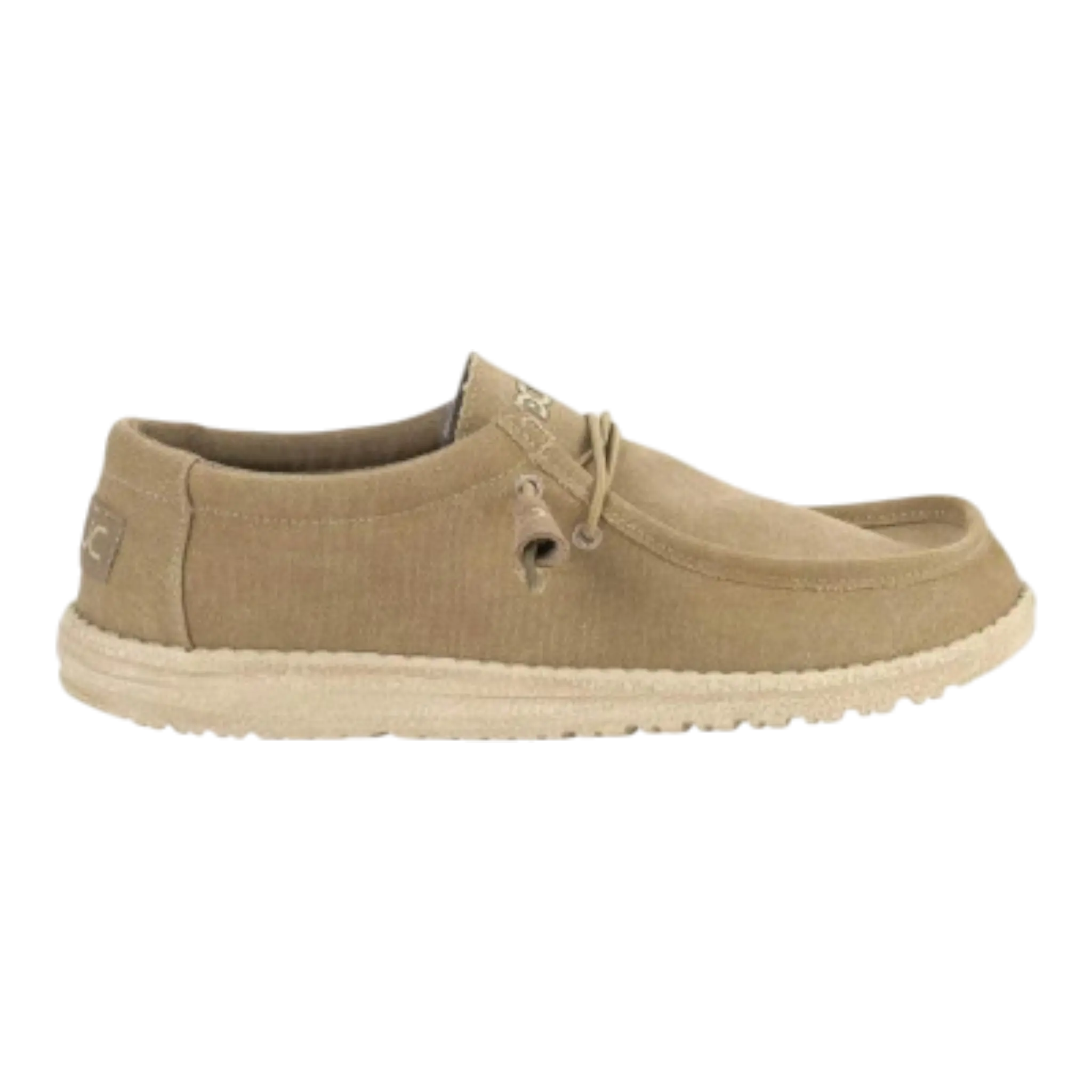 Hey Dude WALLY Casual Shoes Men's Chestnut Canvas Slip-on Comfort Hey Dude