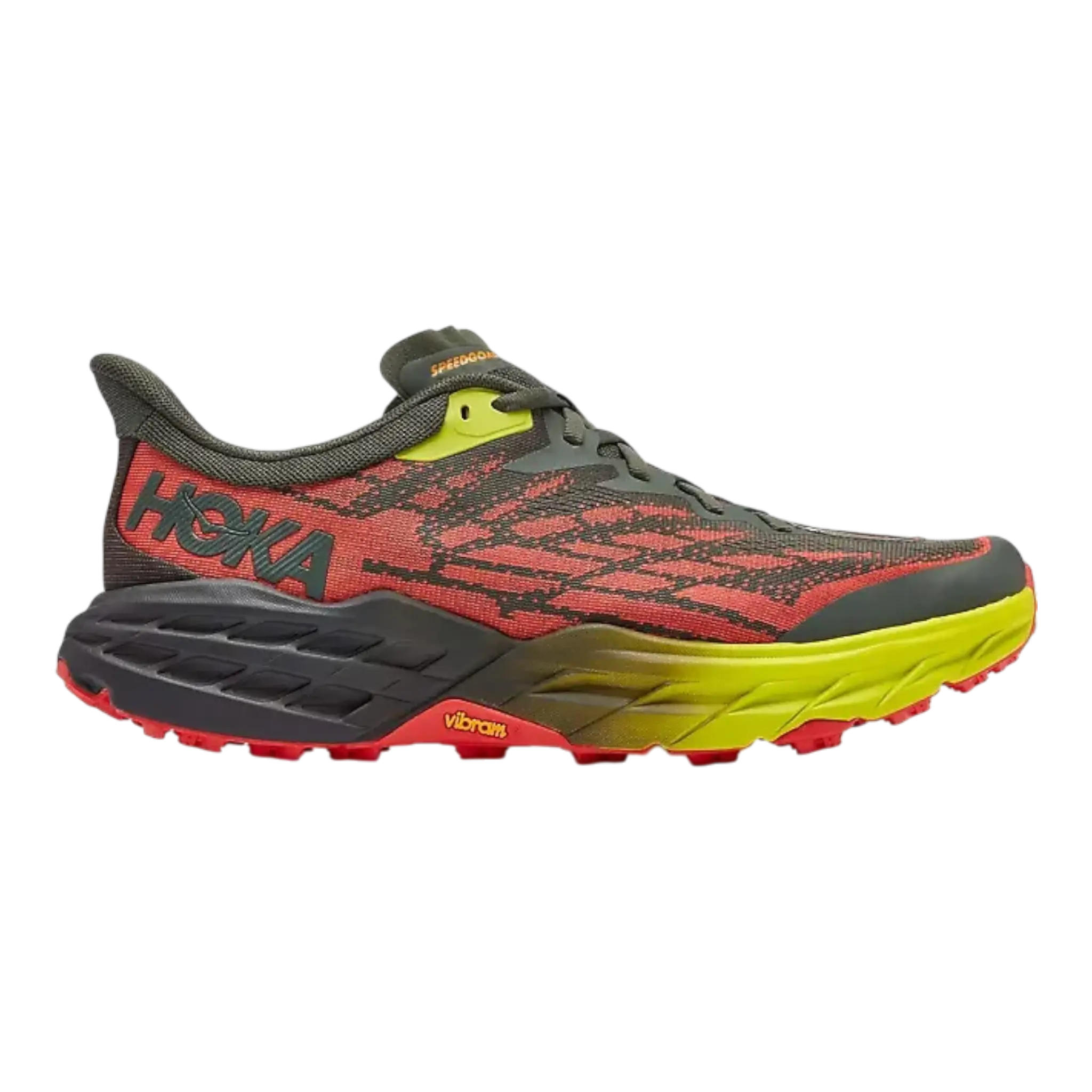 HOKA Speedgoat 5 Men’s Trail Shoes Thyme/Fiesta Hoka