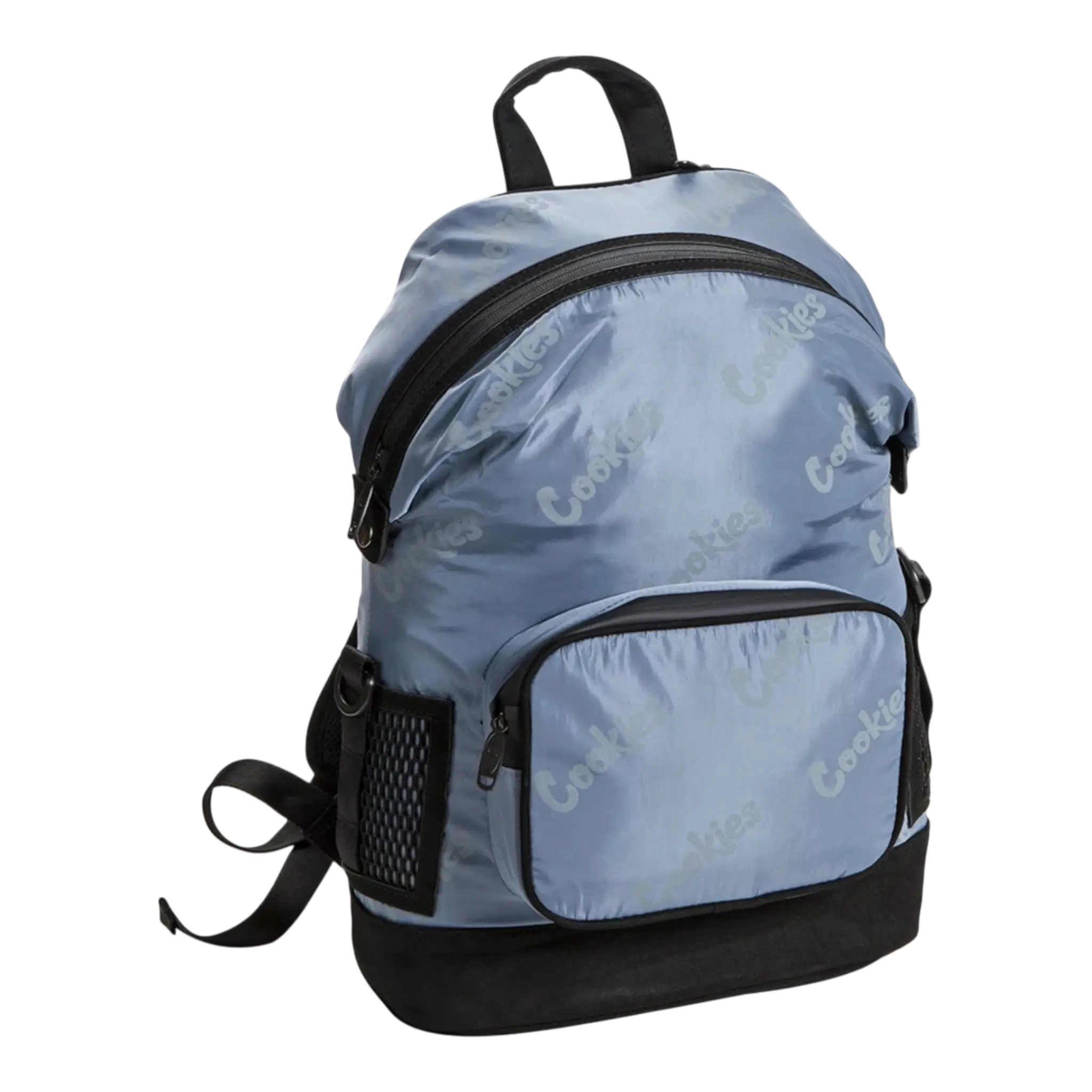 Cookies Luxe Satin Smell Proof Repeated Logo Grey/Black Backpack Cookies