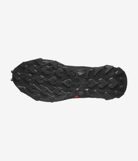 Salomon ALPHACROSS 5 473131 Sneakers Men Black Ebony Lace Up Trail Running Shoes.