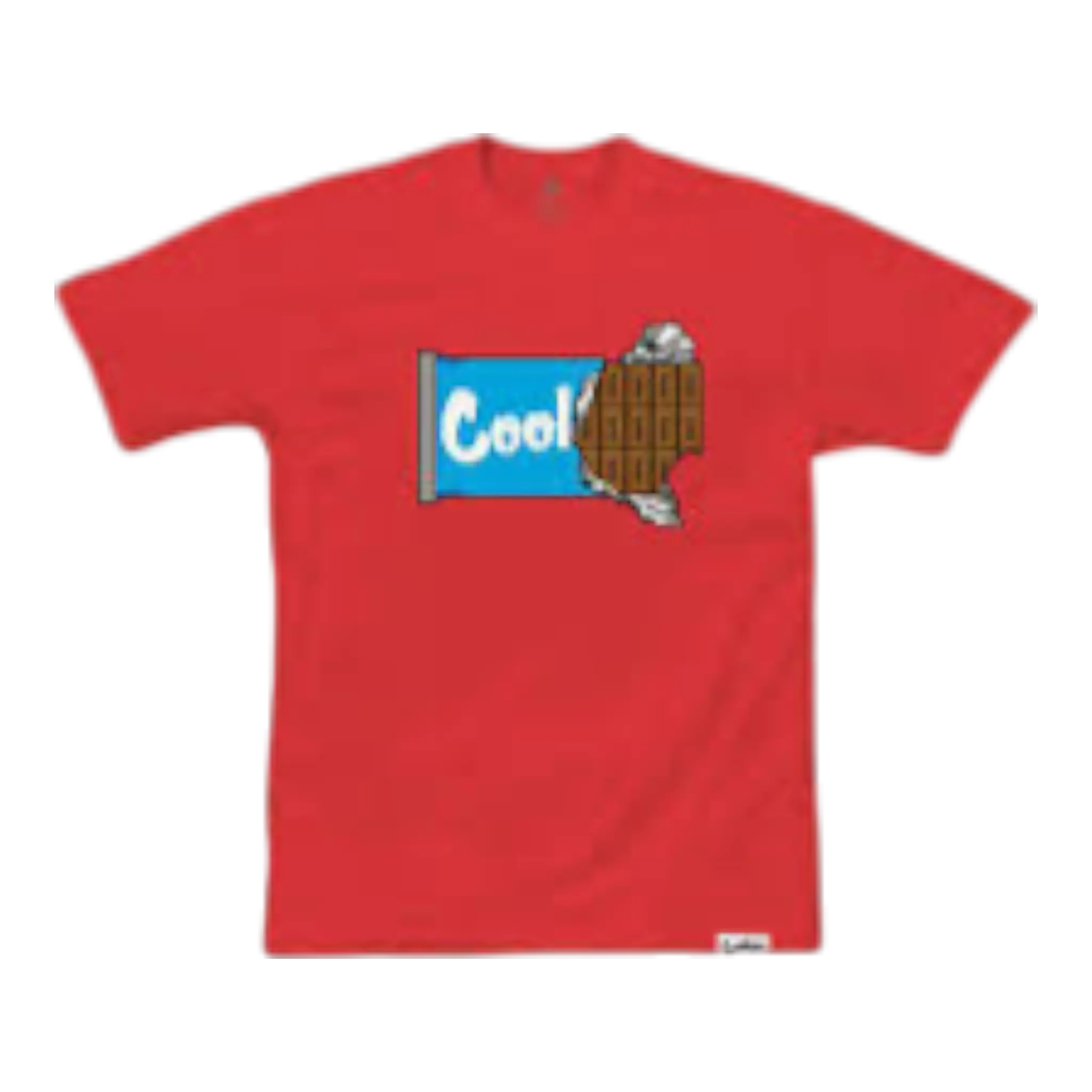 Cookies Block Logo Graphic T-Shirt Men Red Cookies