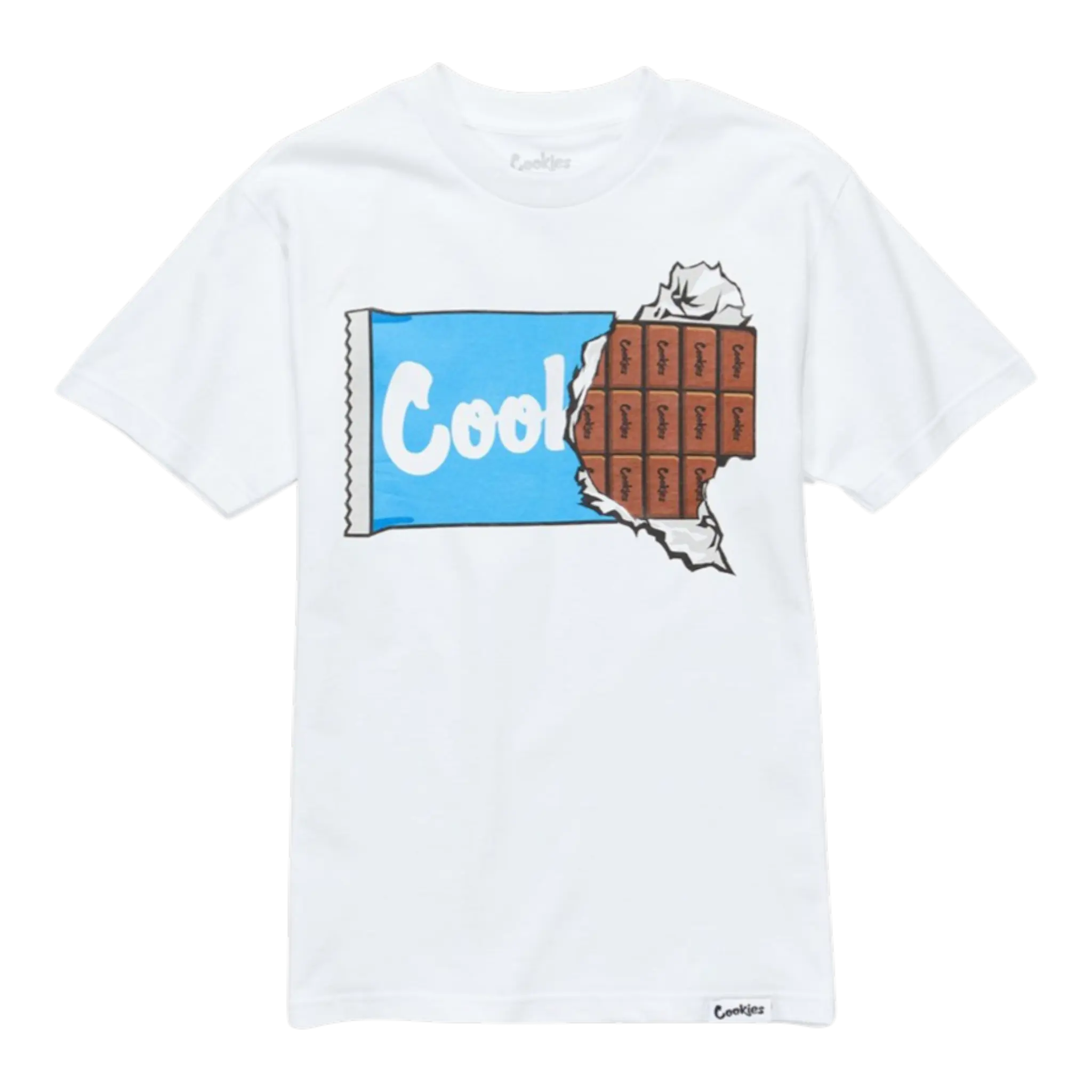 Cookies Block Logo Graphic T-Shirt Men White Cookies
