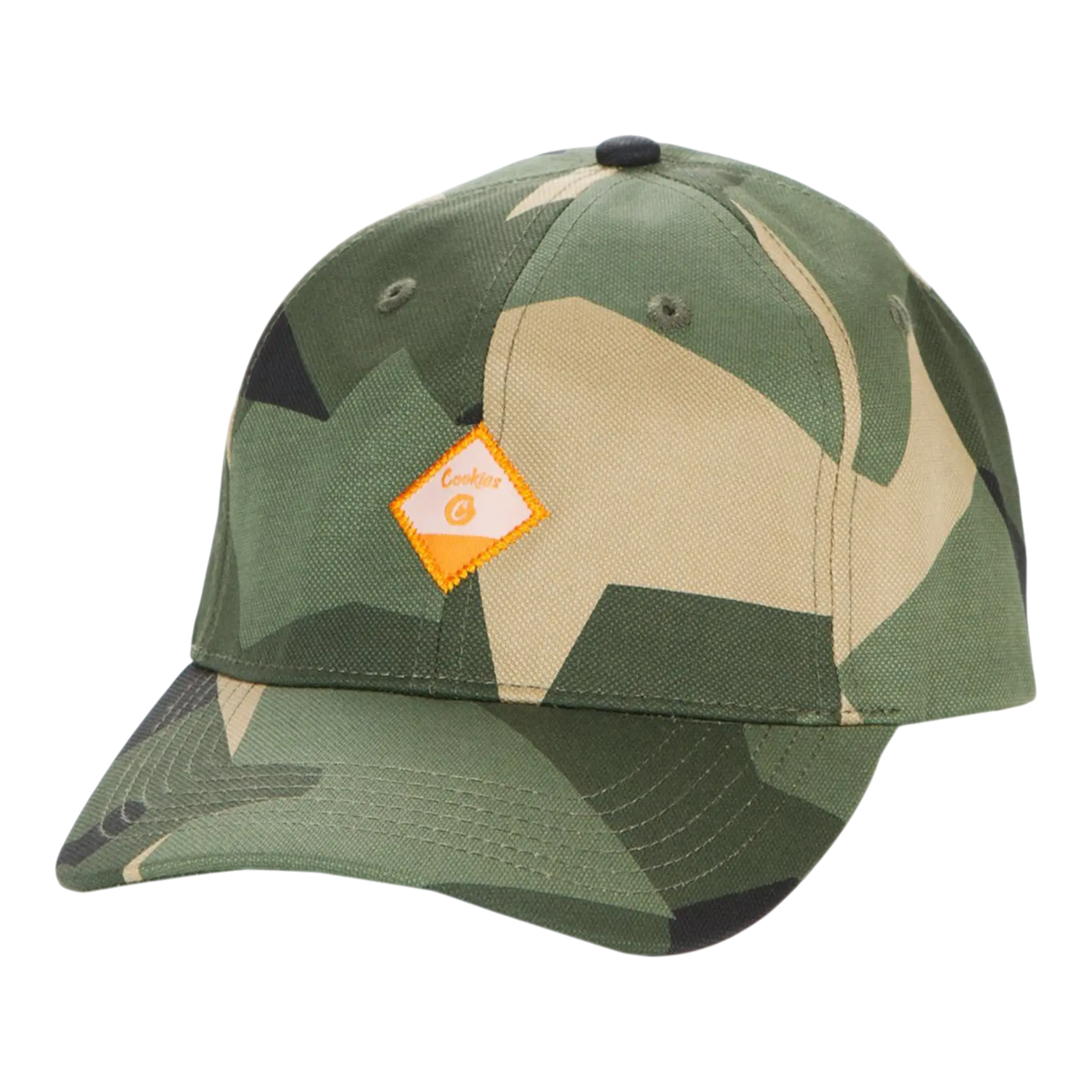 Cookies Botanical Cotton Canvas Dad Hat Olive Camo Cookies