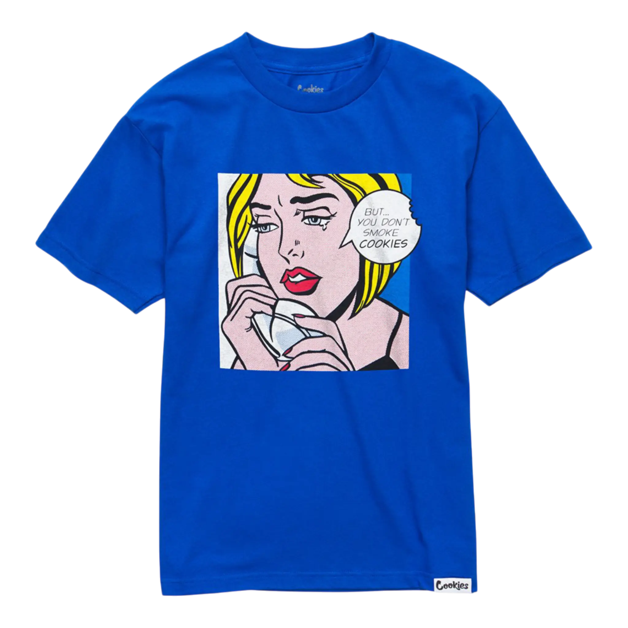 Cookies Script Logo T-Shirt Men Royal Blue Cookies