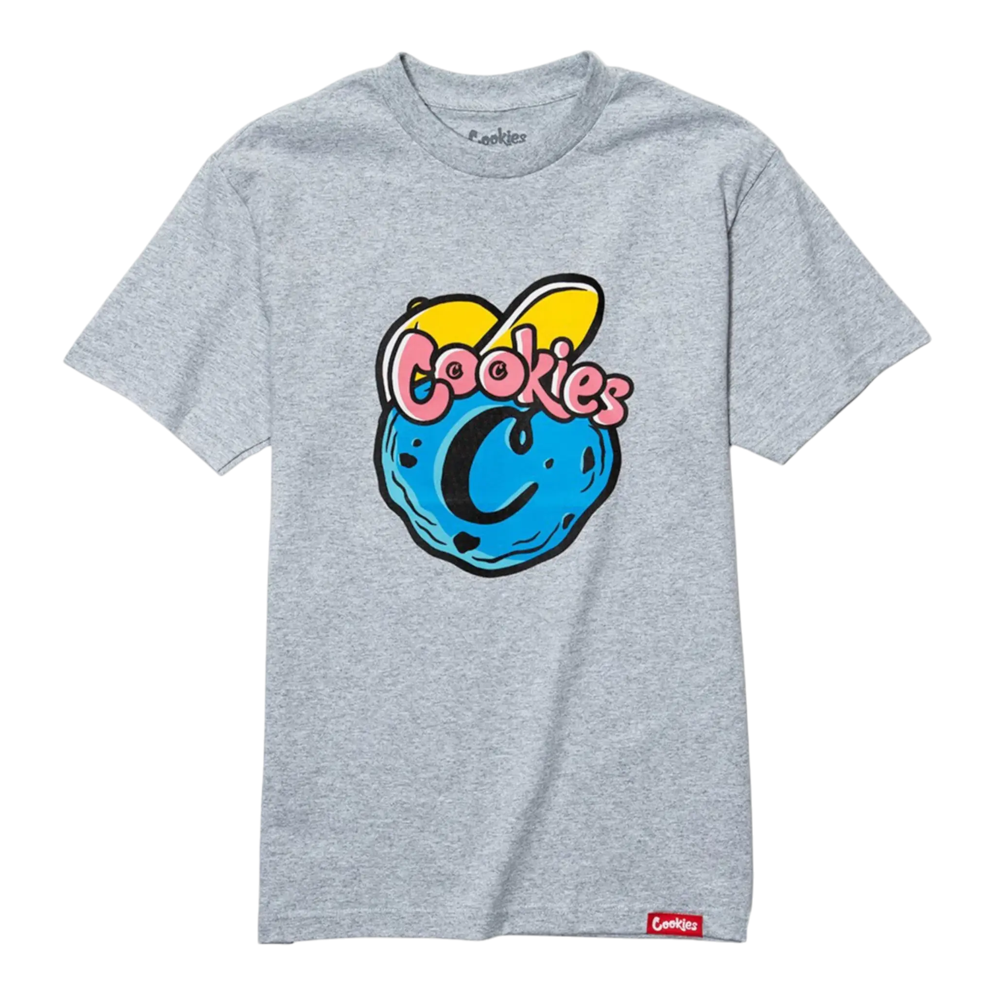Cookies Puff Print Logo T-Shirt Men Heather Grey Cookies