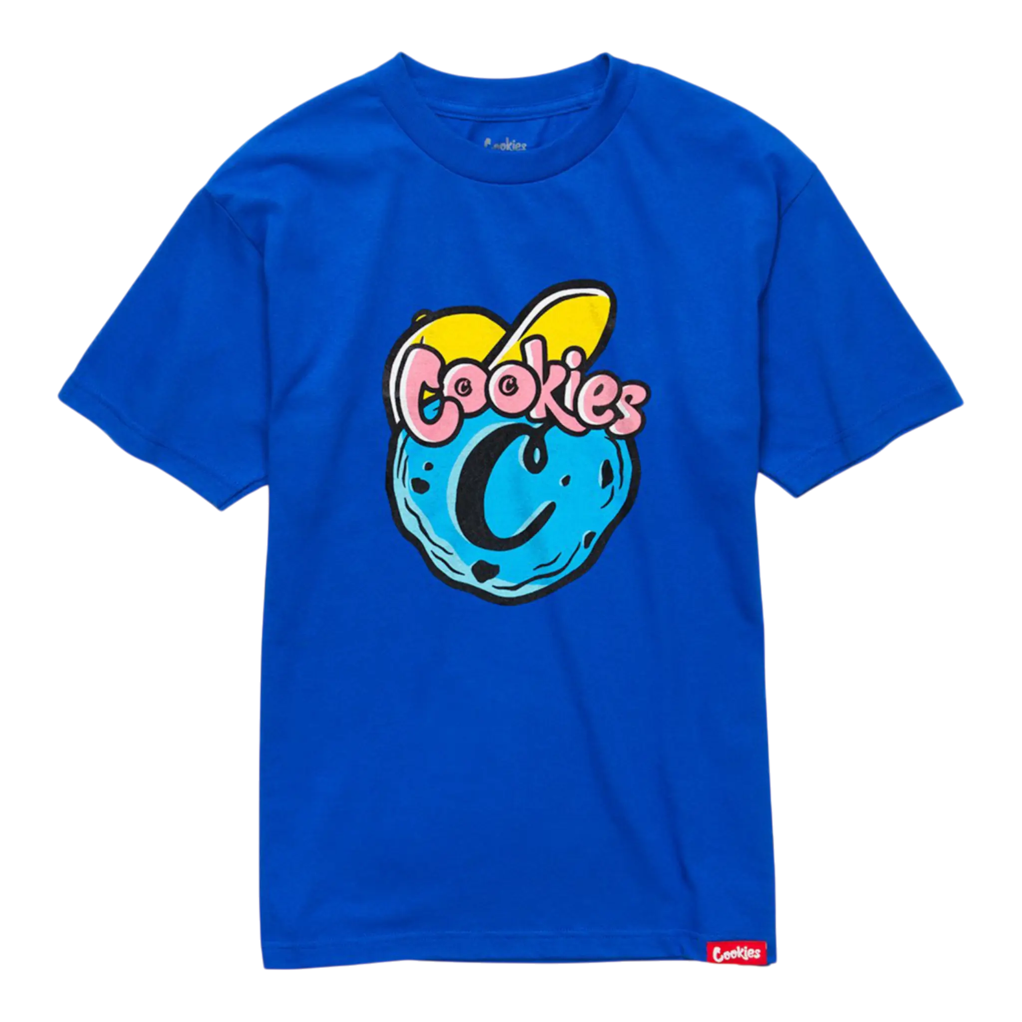 Cookies Puff Print Logo T-Shirt Men Royal Blue Cookies