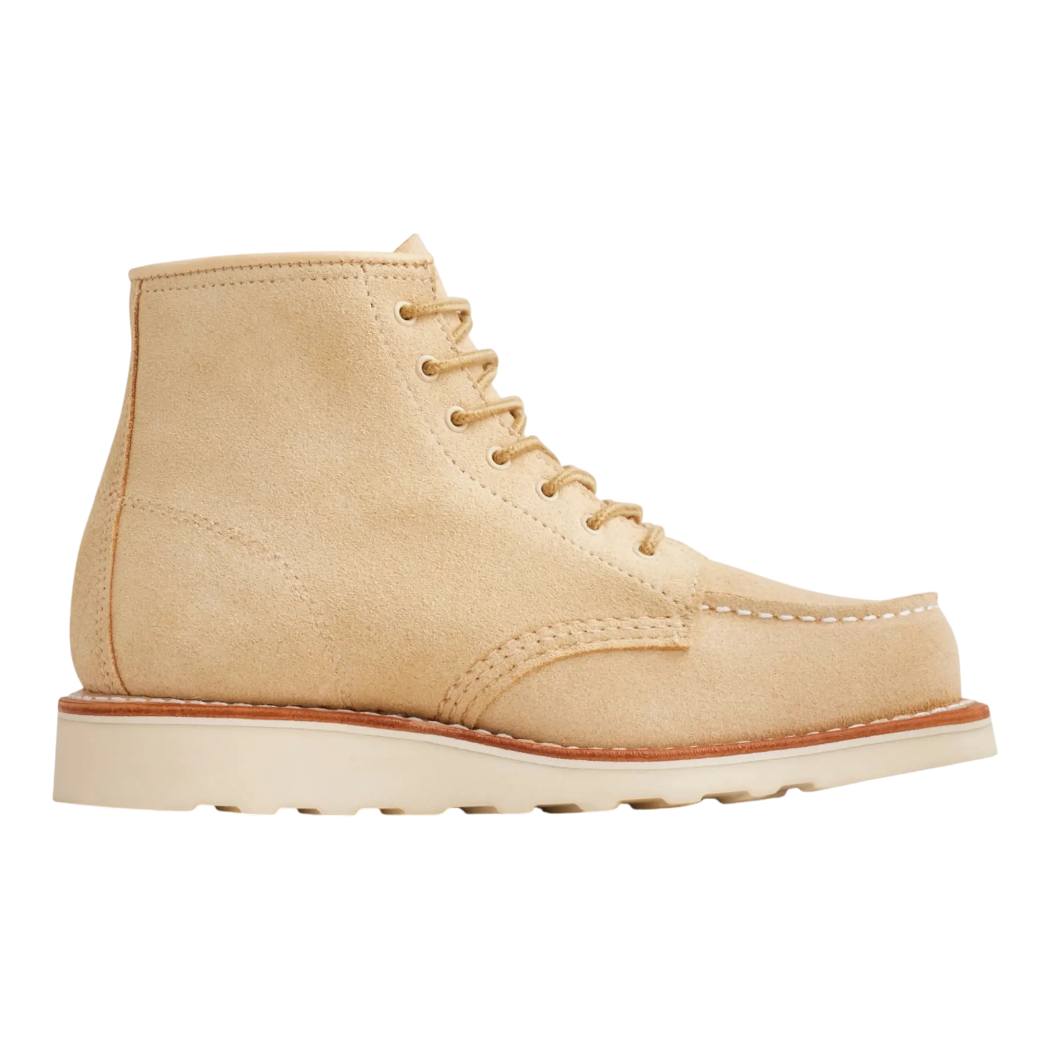 Red Wing Classic 3328 Women's Cream Leather Moc Toe Lace Up 6-Inch Ankle Boots Red Wing Shoes