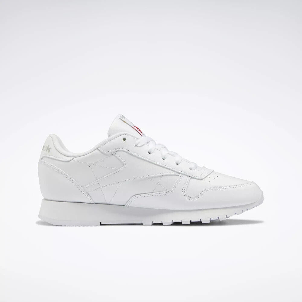 Reebok Classic Leather Fashion Sneaker Men's White Gray Low Top Shoes