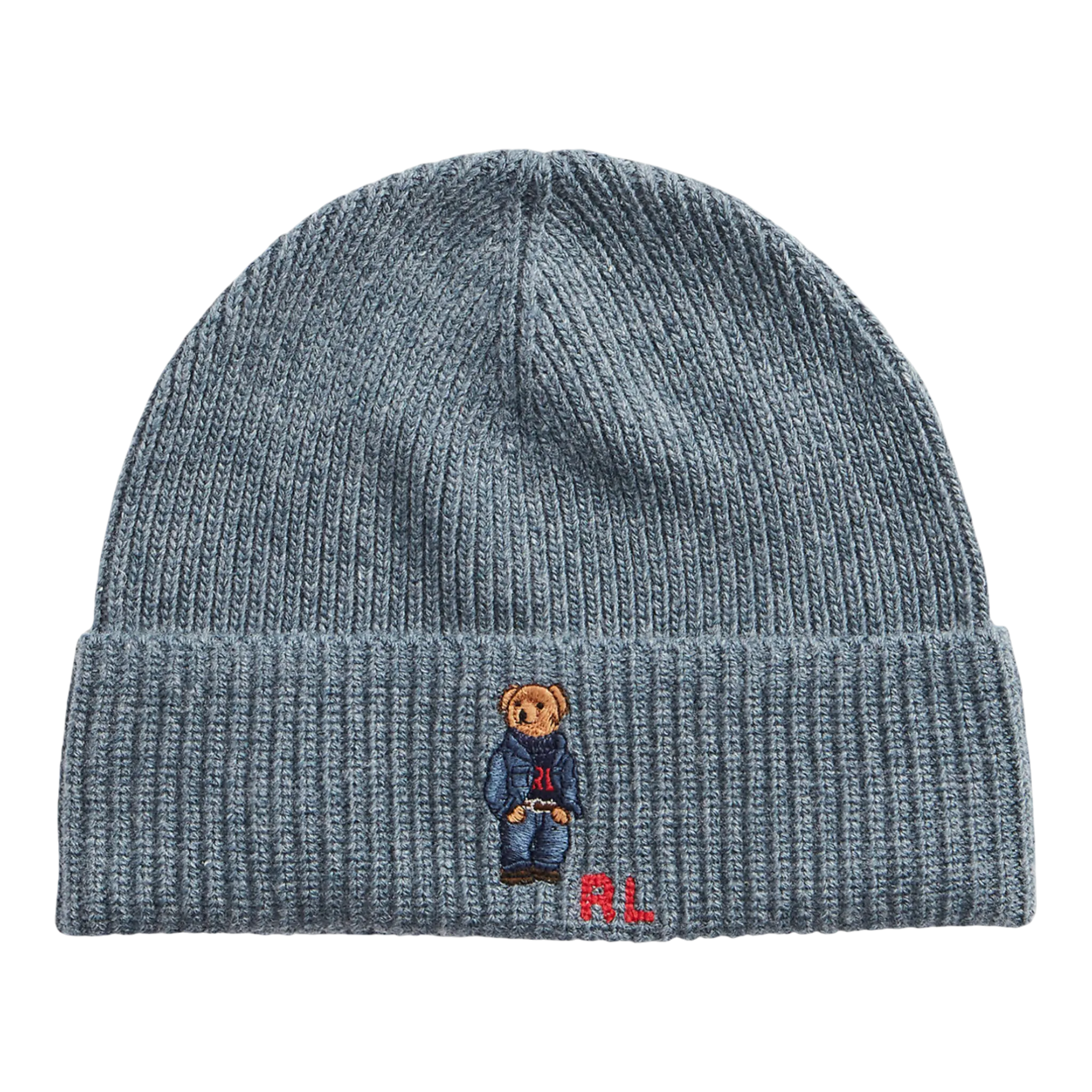 Polo Ralph Lauren Solid Denim Bear Rib-Knit Beanie Polo Ralph Lauren