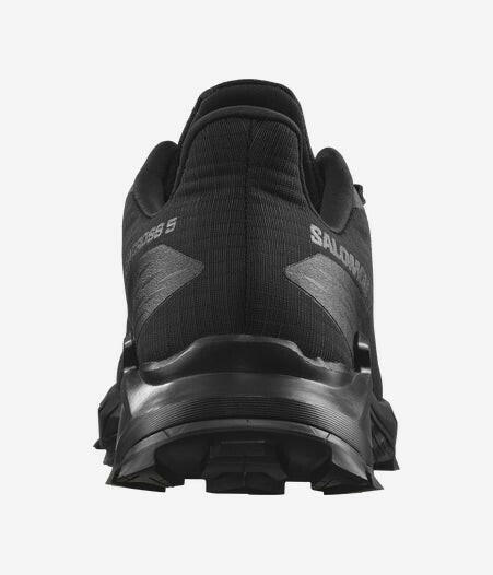 Salomon ALPHACROSS 5 473131 Sneakers Men Black Ebony Lace Up Trail Running Shoes.