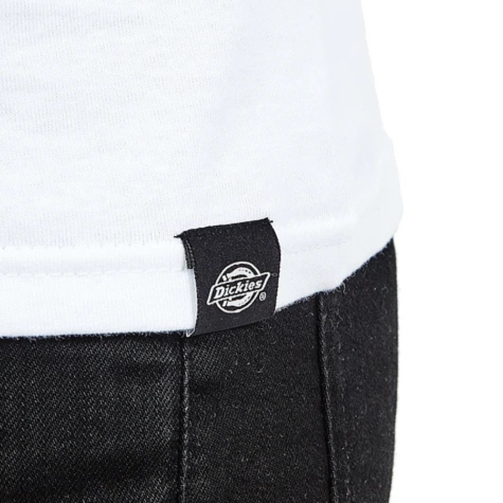 Dickies T-Shirt Mens White Cotton Horseshoe Logo Crew Neck Short Sleeve Pullover