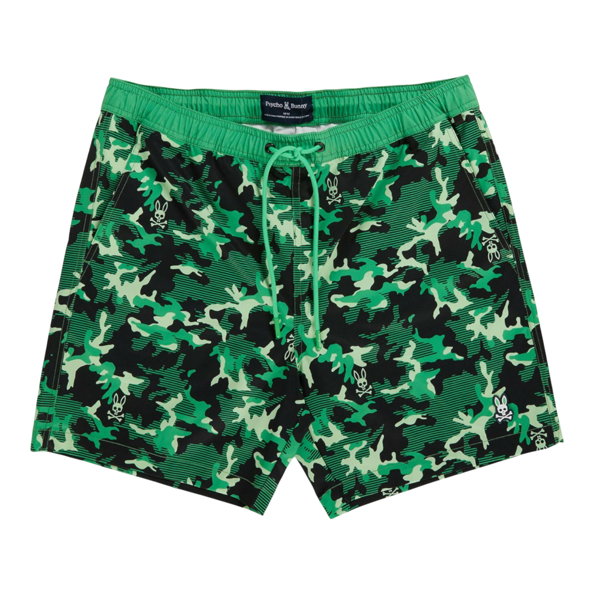 Psycho Bunny Rye All Over Print Men's Swim Trunks Psycho Bunny
