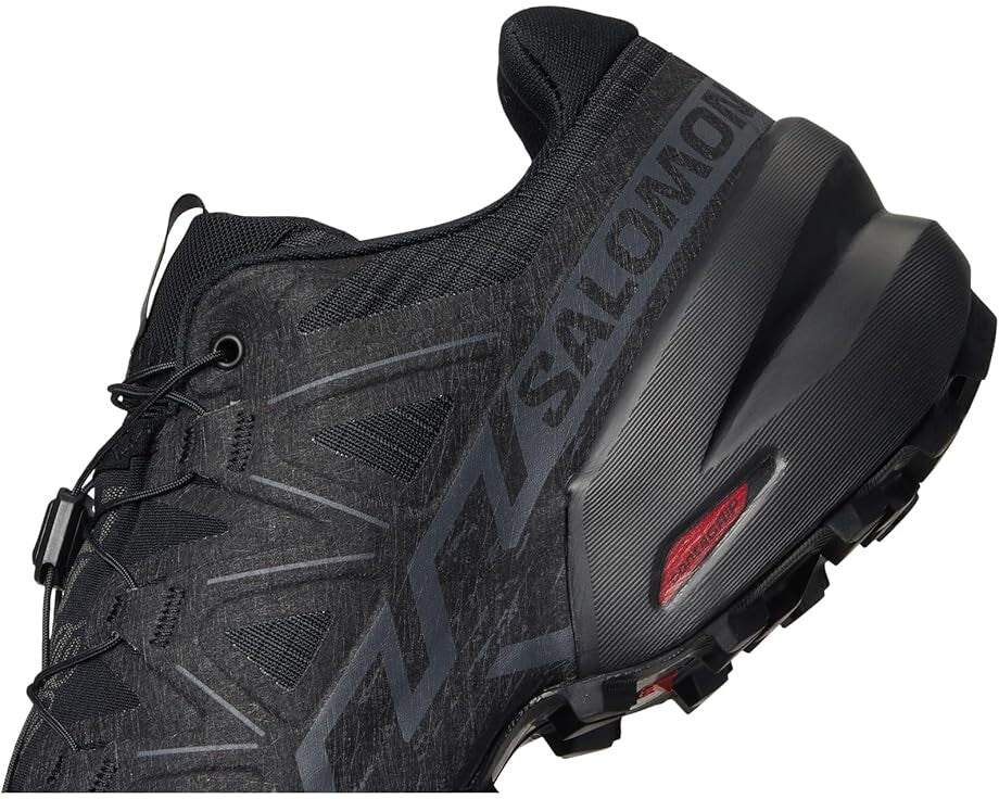 Salomon Speedcross 6 417440 Sneakers Men's Black Red Low Top Trail Running Shoes