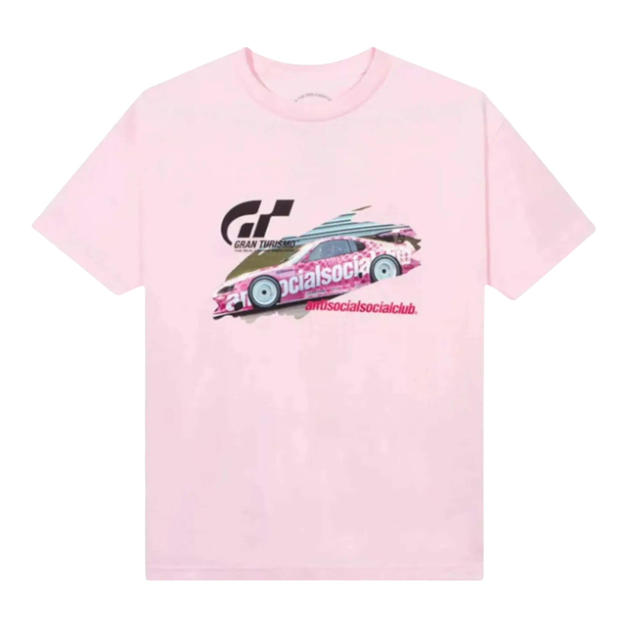 Anti Social Social Club Gran Turismo Logo Men T-Shirt Pink Anti Social Social Club