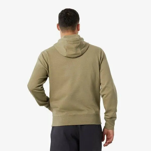 New Balance Essentials Hoodie Men's Medium Green Graphic Print Woven Long Sleeve.
