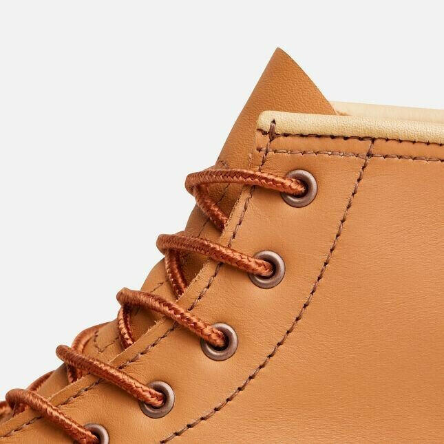 Red Wing Heritage Classic 3383 Women's Tan Leather Moc Toe 6-Inch Ankle Boots.