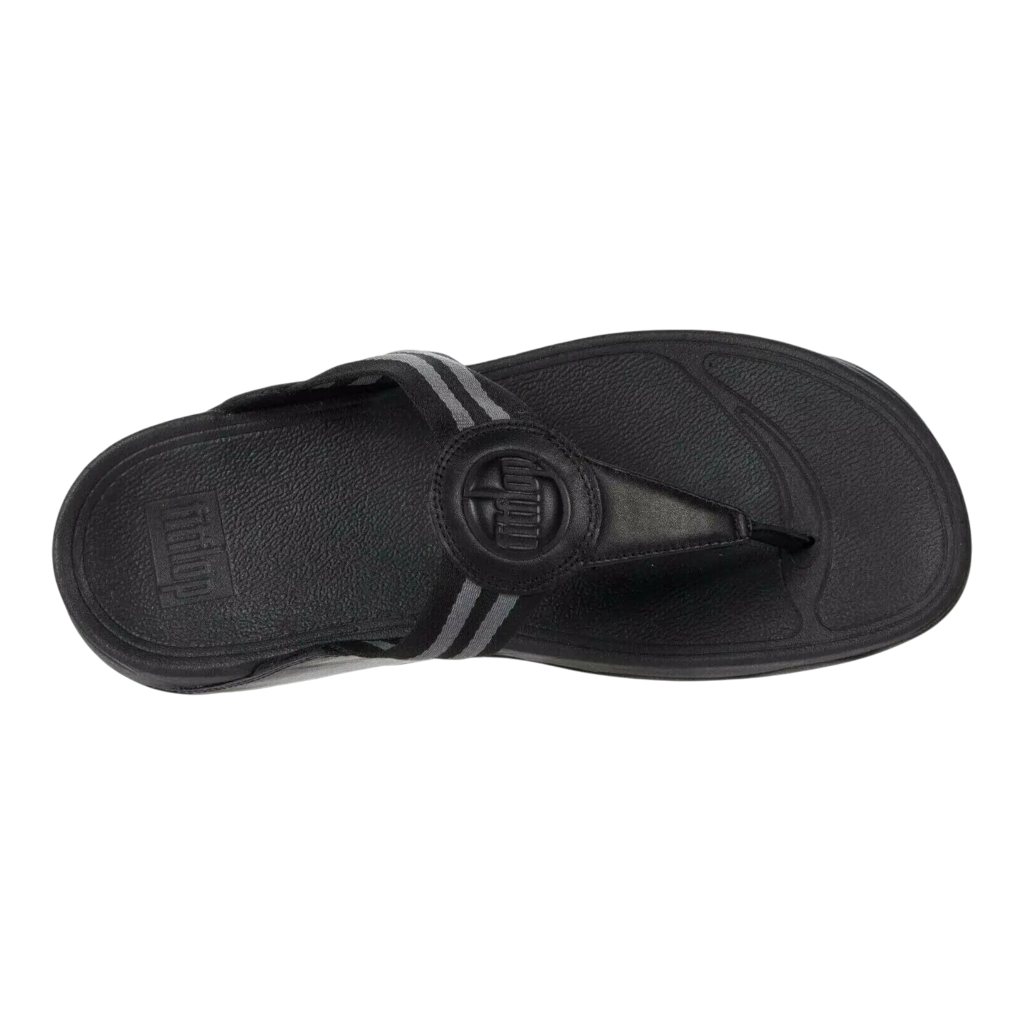 FitFlop Walkstar Toe Post Sandals Women's Black Slip-On Wedge Comfort FitFlop