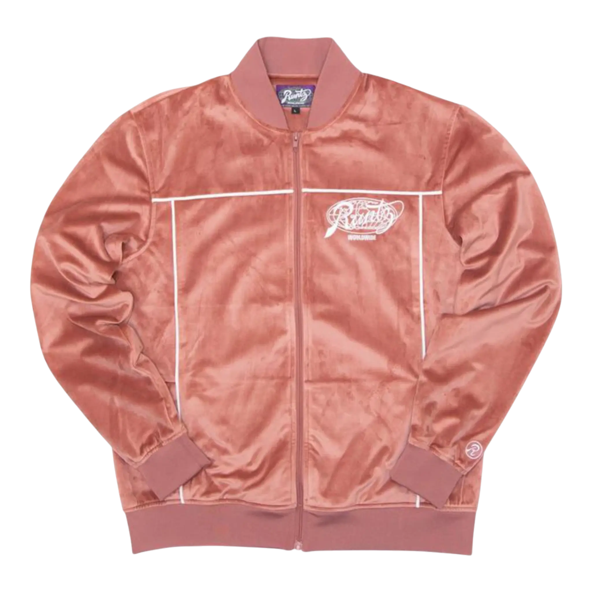 Runtz Around The World Velour Men’s Jacket – Rose Runtz