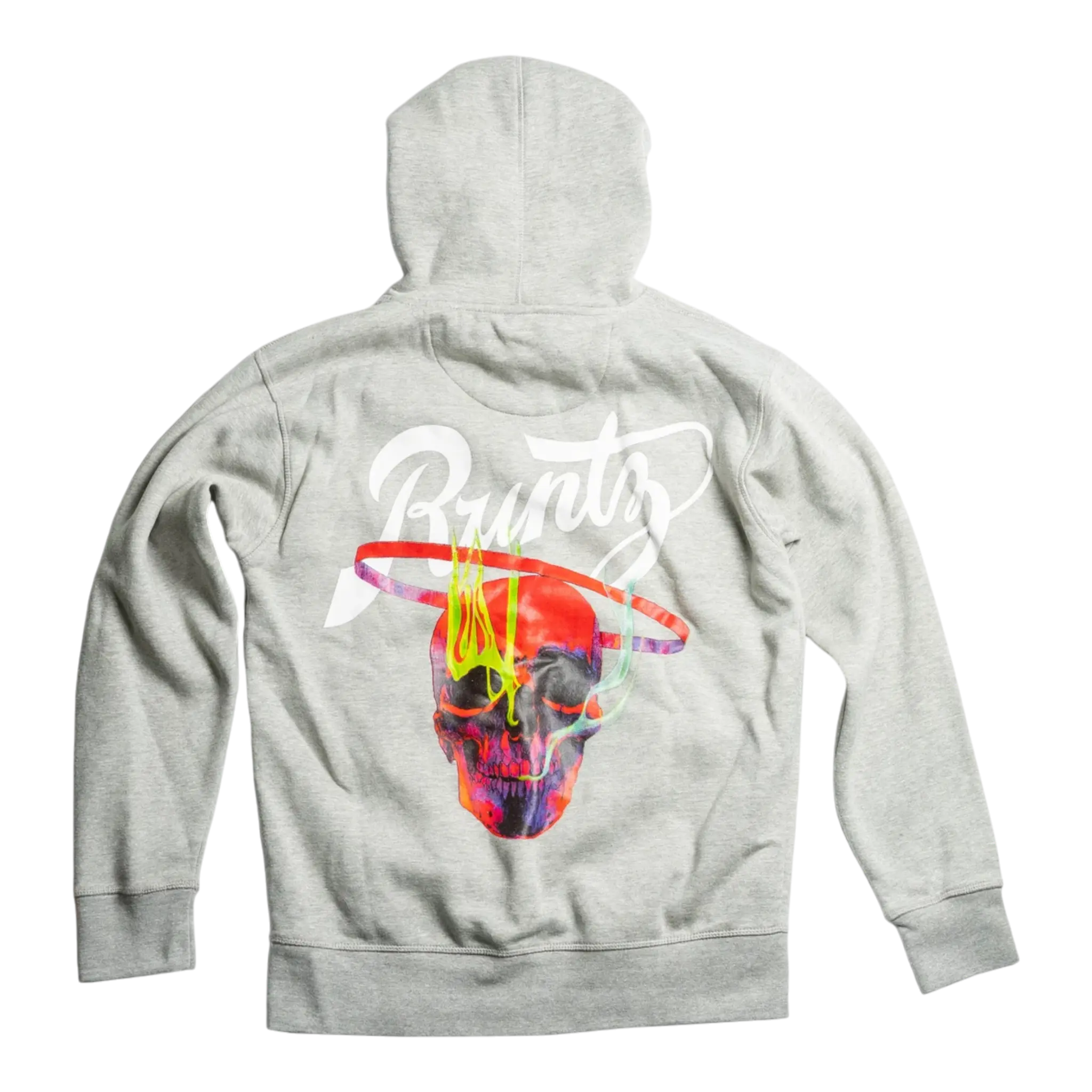 Runtz Smoking Skulls Pull-Over Men’s Hoodie – Heather Grey Runtz