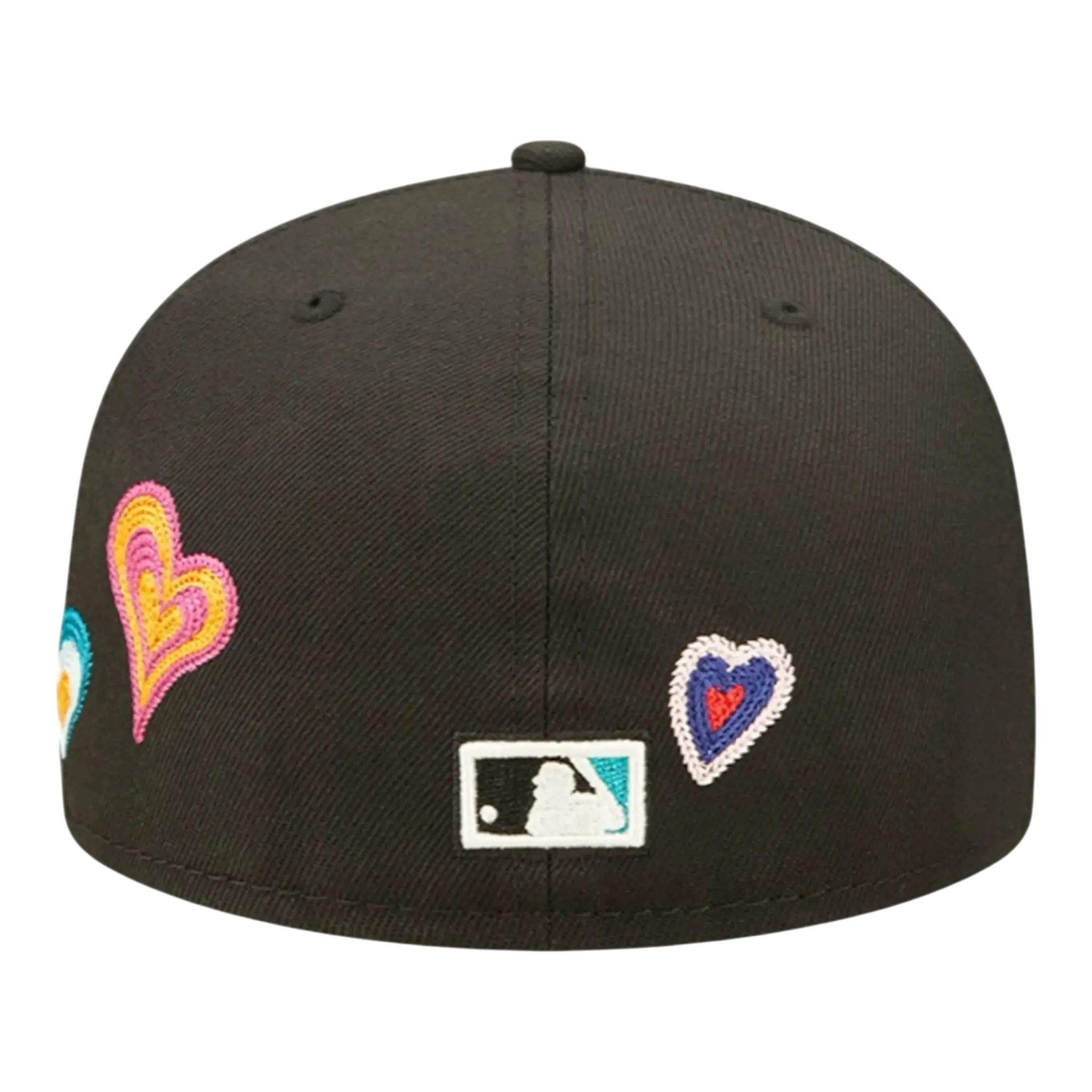 New Era 59Fifty MLB Florida Marlins Chain Stitch Heart Fitted Hat W/ Pink Undervisor New Era