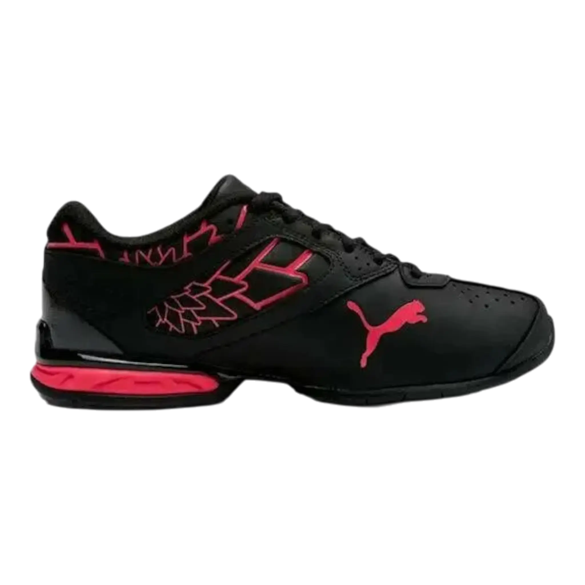 Puma Tazon 6 Graphic 193611-01 Sneakers Women's Black Red Athletic Running Shoes Puma