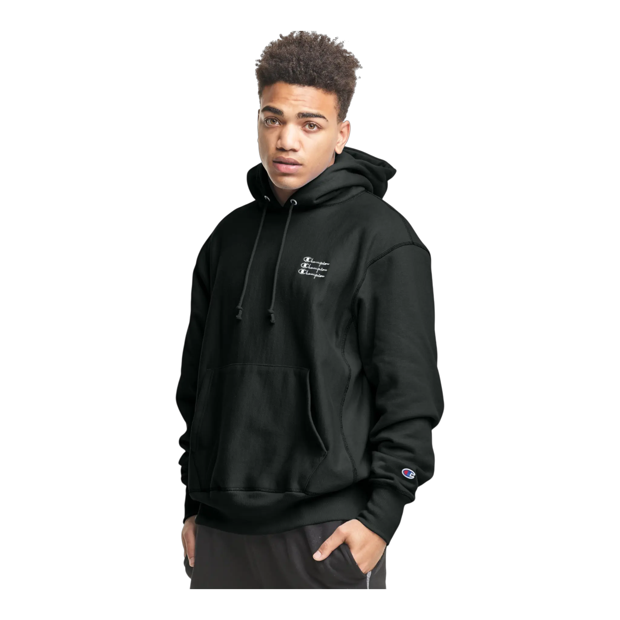 Champion C-Life Reverse Weave Contrast Stitching Pull-Over Men's Hoodie Champion