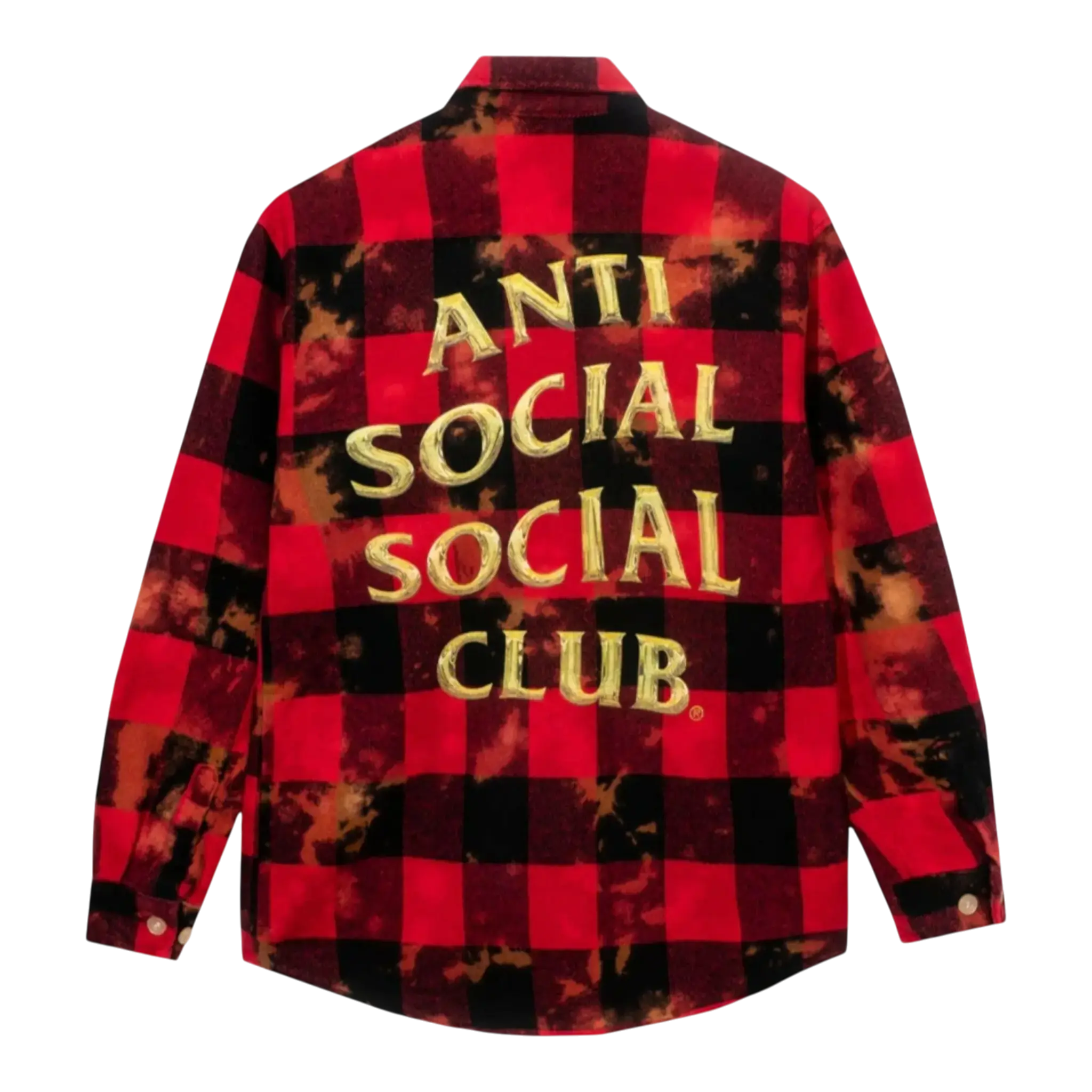 Anti Social Social Club Chromey Men Flannel Shirt Red/Black Anti Social Social Club