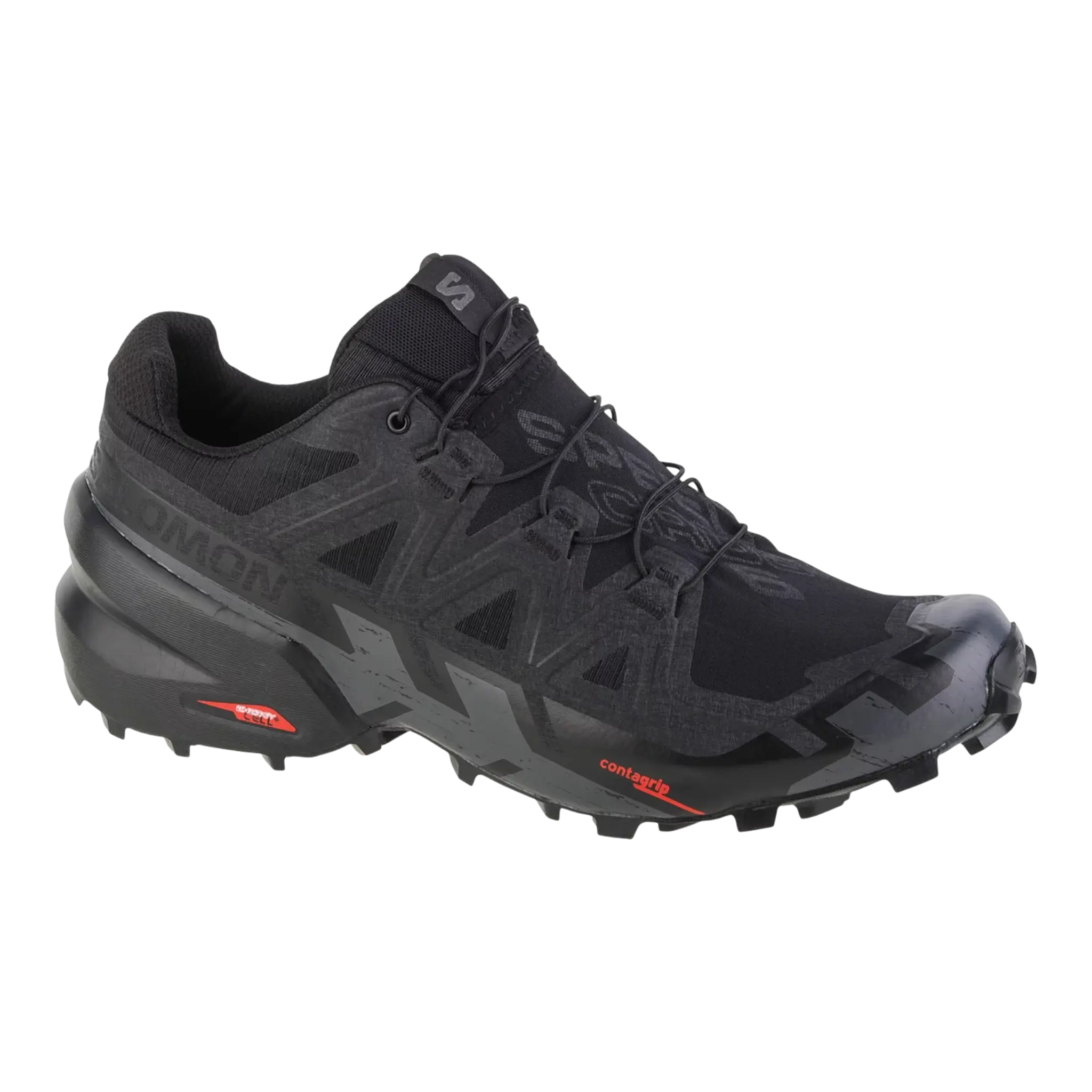 Salomon Speedcross 6 417440 Sneakers Men's Black Red Low Top Trail Running Shoes Salomon