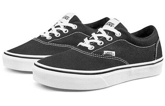 Vans Doheny Women's Black White Canvas Low Top Skateboard Shoes