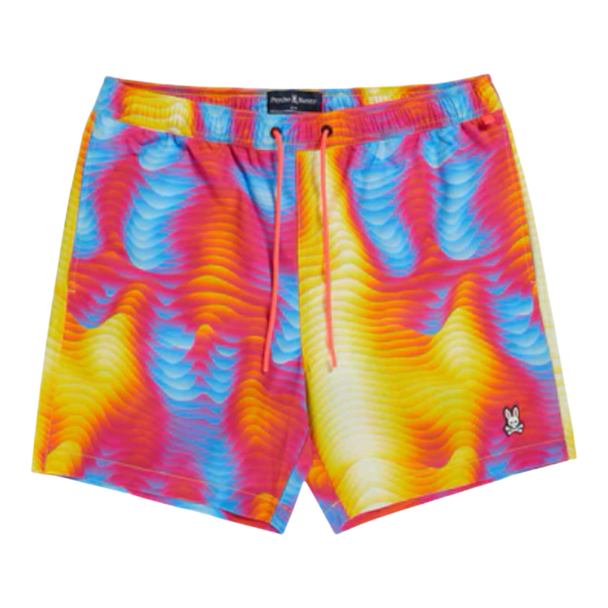 Psycho Bunny Montgomery All Over Print Men's Swim Trunks Psycho Bunny