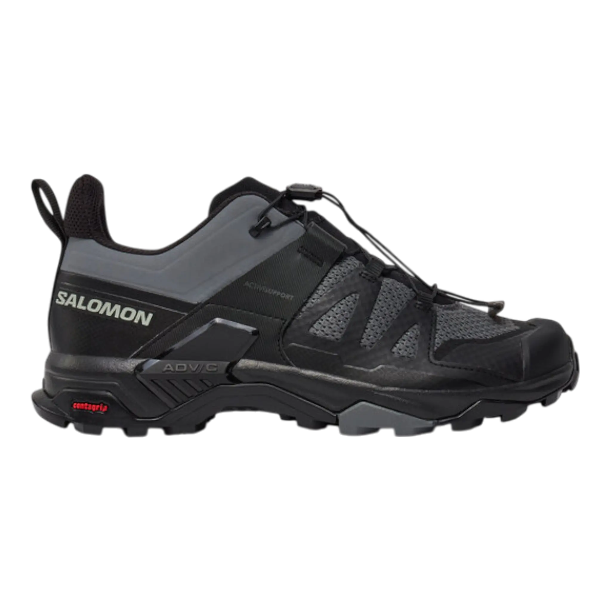 Salomon X Ultra 4 413856 Sneakers Men's Quiet Shade Black Low Top Hiking Shoes Salomon