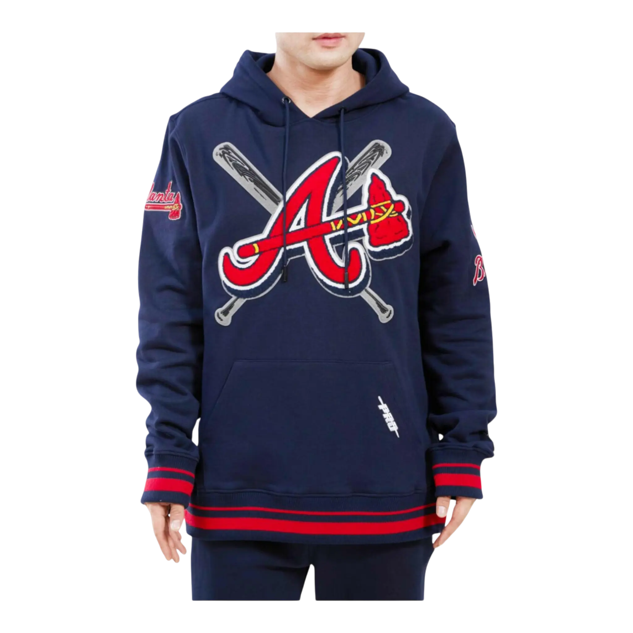 Pro Standard MLB Atlanta Braves Mash Up Logo P/O Men's Hoodie Pro Standard