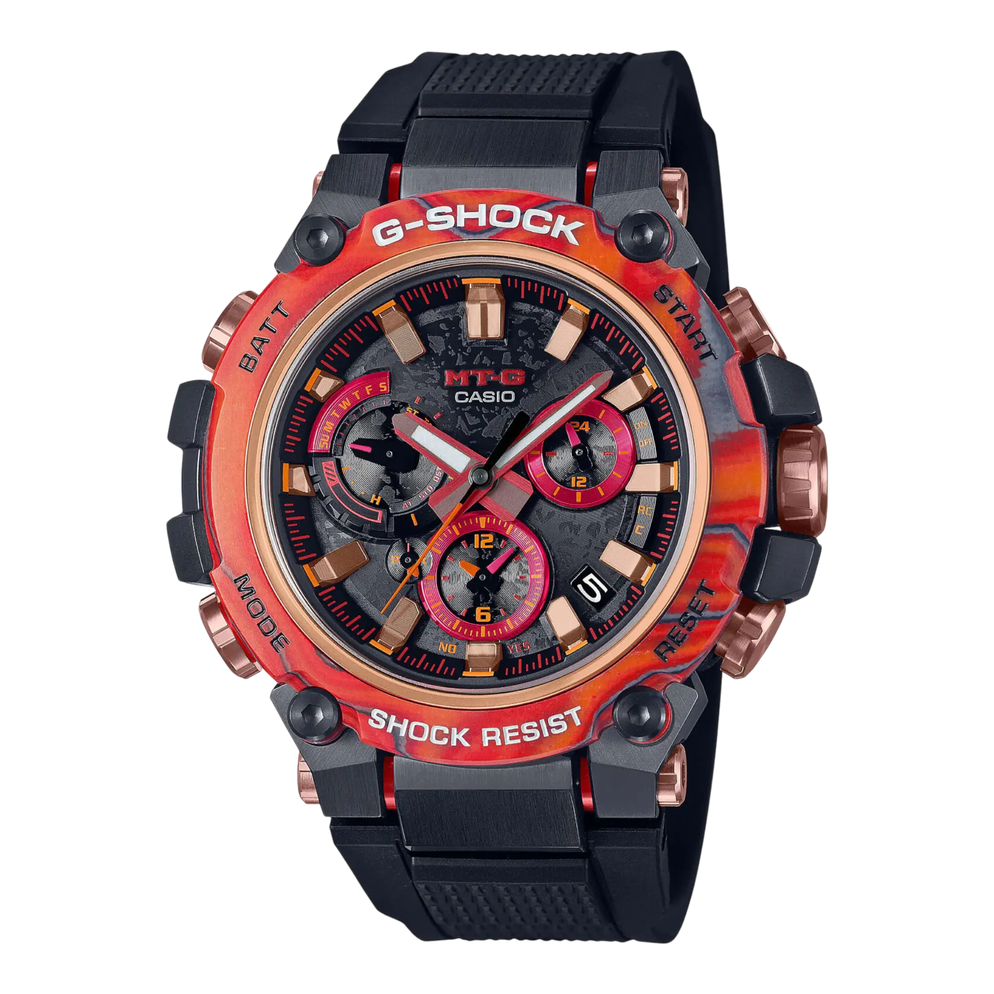 Casio G-Shock MTGB3000FR 40th Anniversary Flare Red MT-G Analog Chrono Metal Watch G-Shock