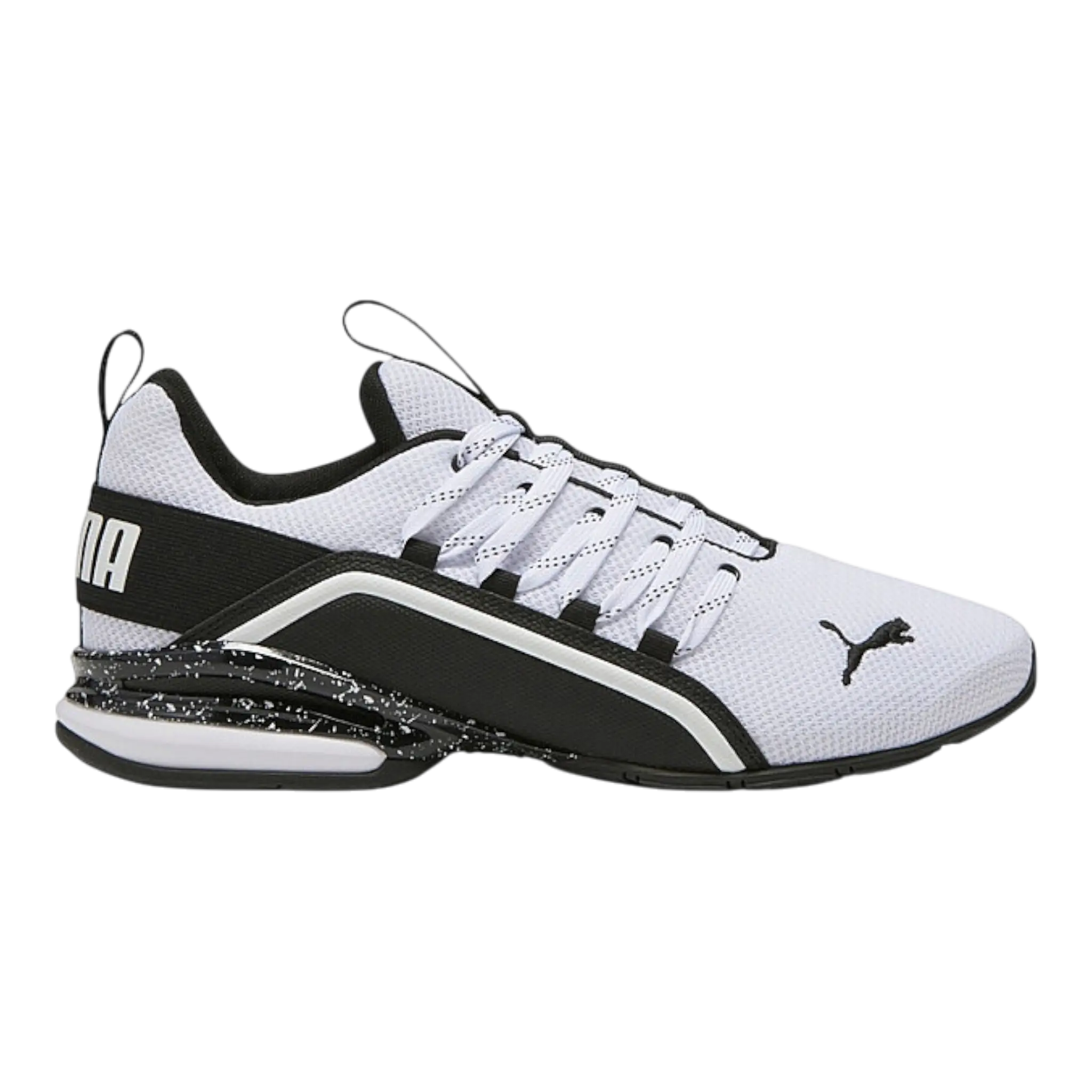 Puma Axelion Cyber City 310321-01 Sneaker Men White Black Low Top Training Shoes Puma