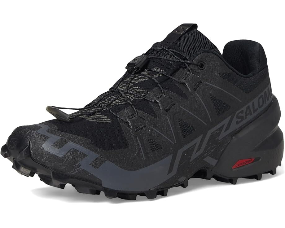 Salomon Speedcross 6 417440 Sneakers Men's Black Red Low Top Trail Running Shoes