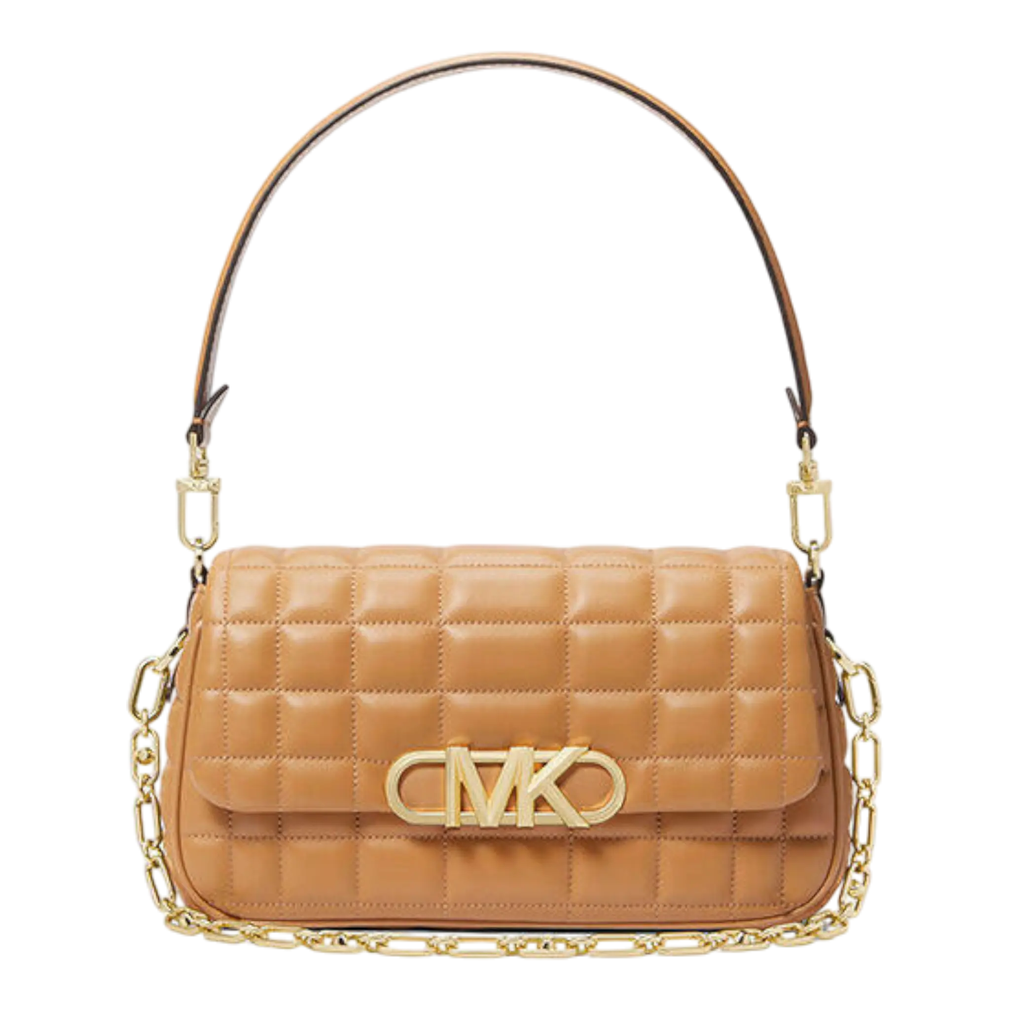 Michael Kors Parker Shoulder Bag Women Medium Pale Peanut Leather Michael Kors
