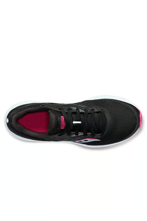 Saucony Cohesion Sneaker Women's Black Fuchsia Casual Running Shoes