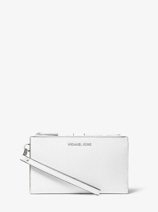 Michael Kors Adele Wristlet OS Optic White Leather Smartphone Wallet.