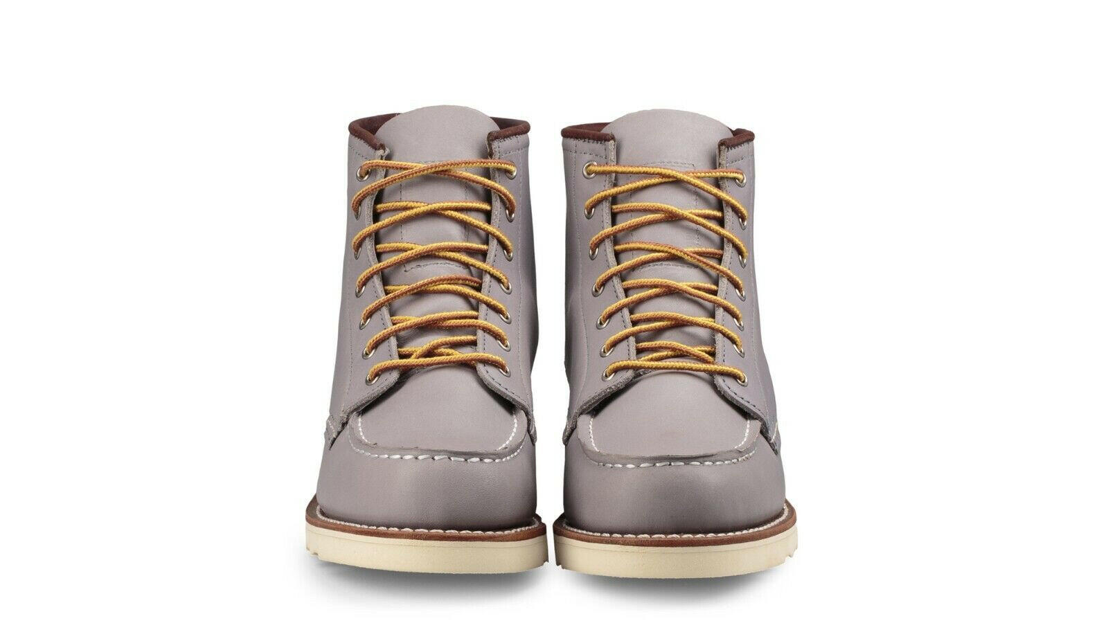 Red Wing Heritage Classic 3378 Women 6.5 Gray Leather Moc Toe 6-Inch Ankle Boots.