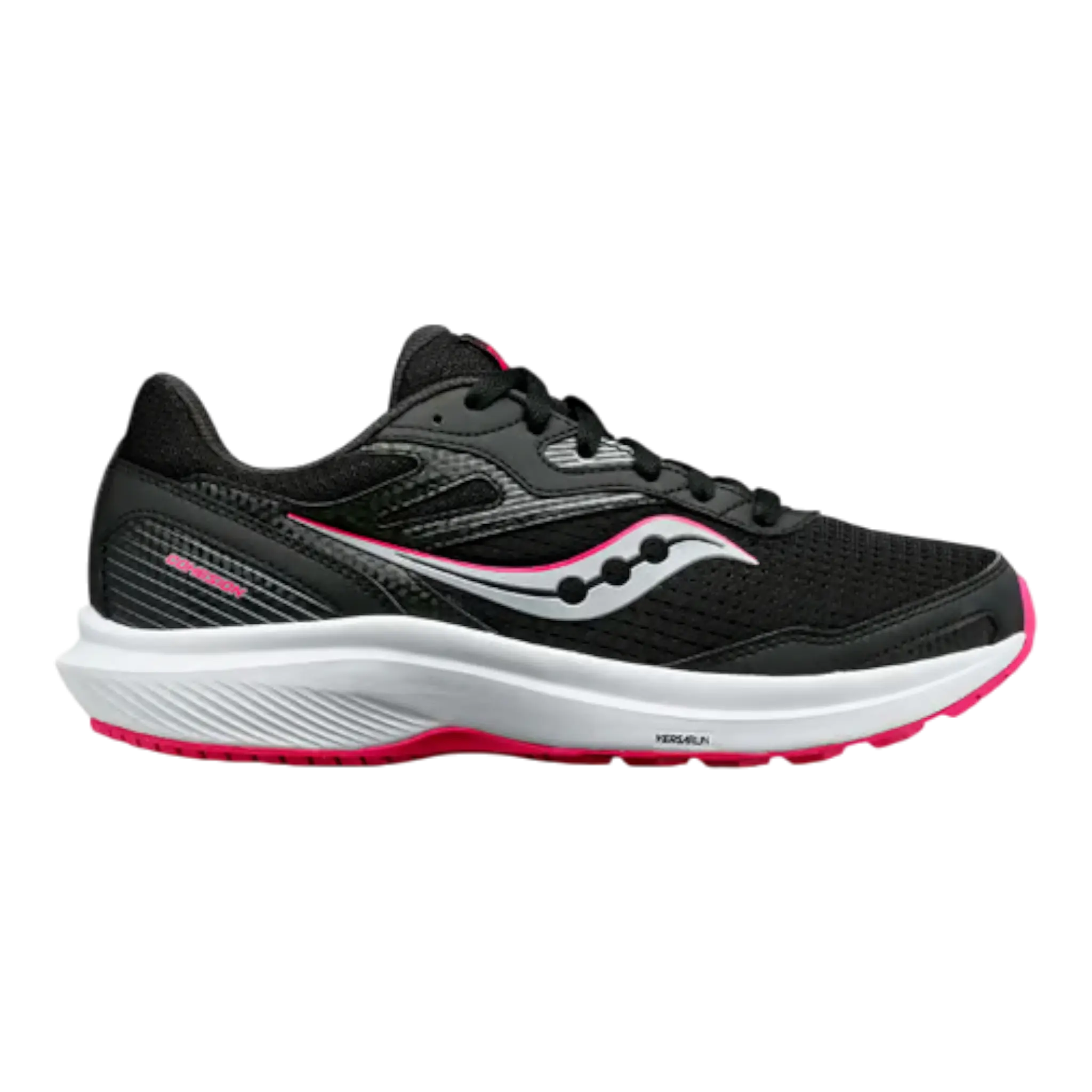 Saucony Cohesion Sneaker Women's Black Fuchsia Casual Running Shoes Saucony