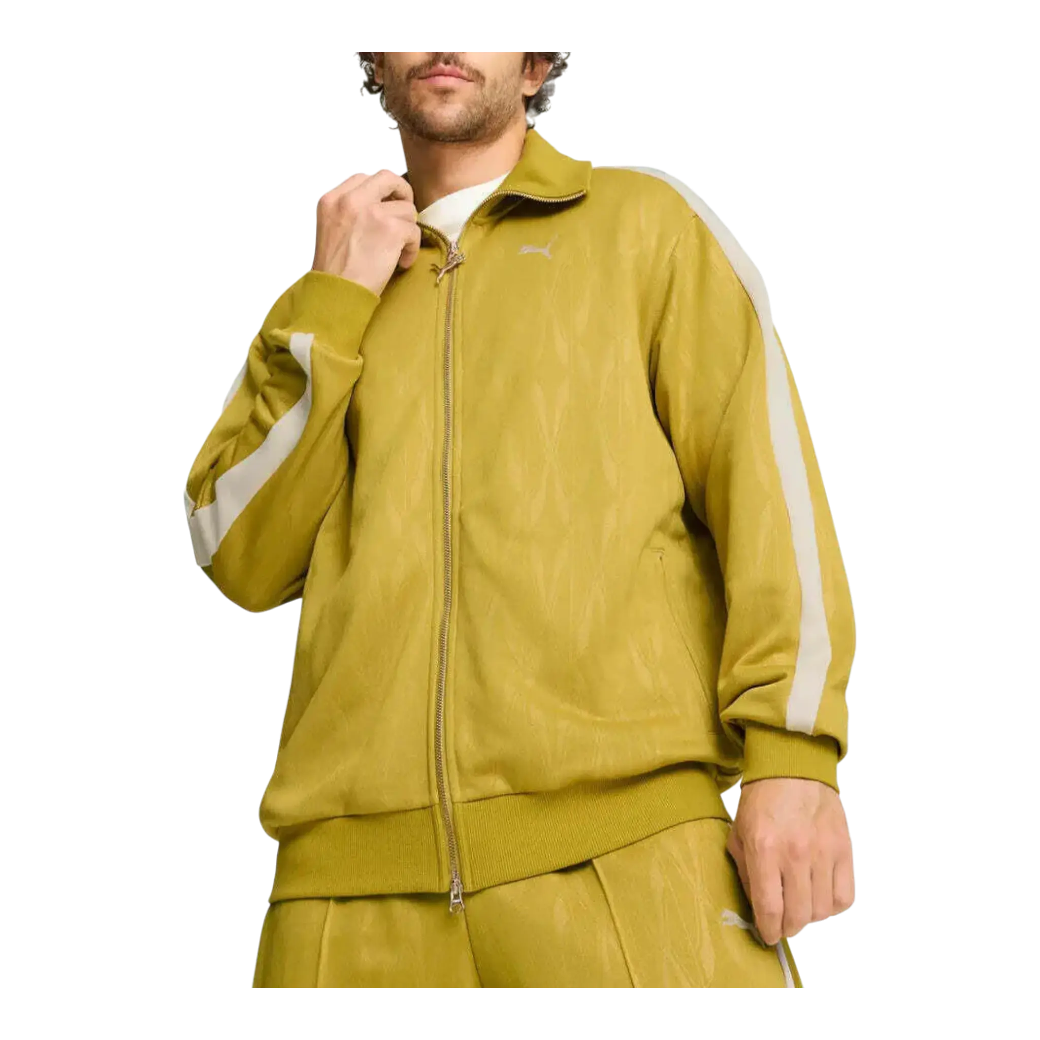 Puma The Neverworn IV T7 628459-21 Track Jacket Men's Golden Fog White Full Zip Puma