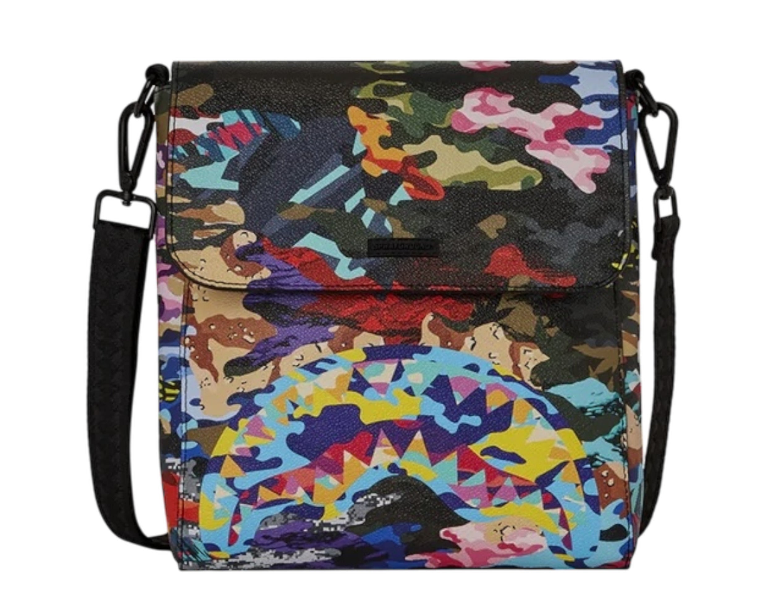 Sprayground Sliced And Diced Camo Messenger Bag