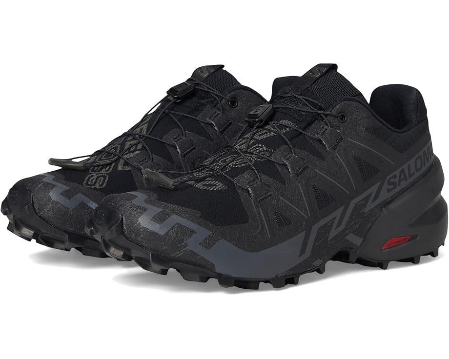 Salomon Speedcross 6 417440 Sneakers Men's Black Red Low Top Trail Running Shoes