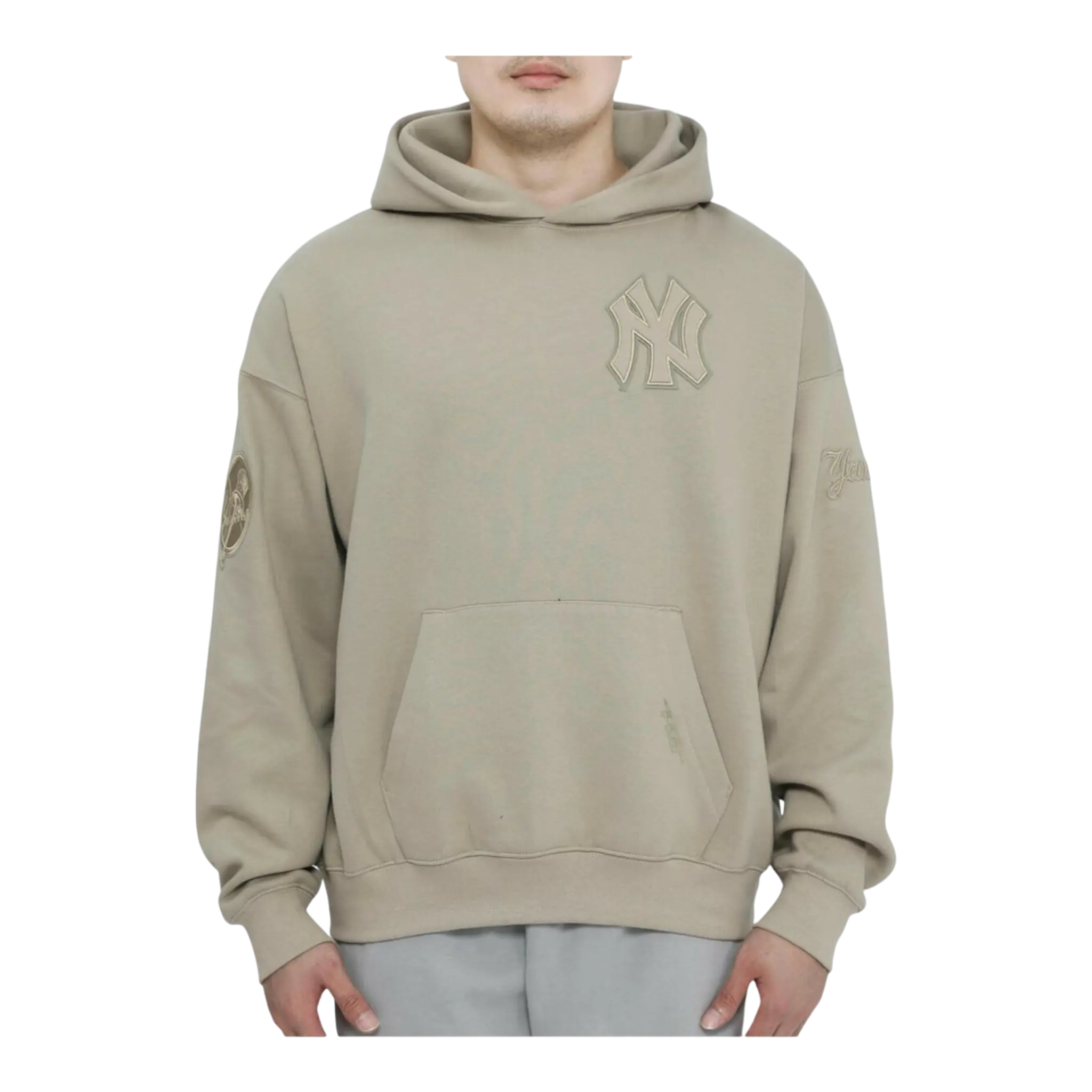 Pro Standard MLB New York Yankees Neutral Drop Shoulder Fleece P/O Hoodie Pro Standard