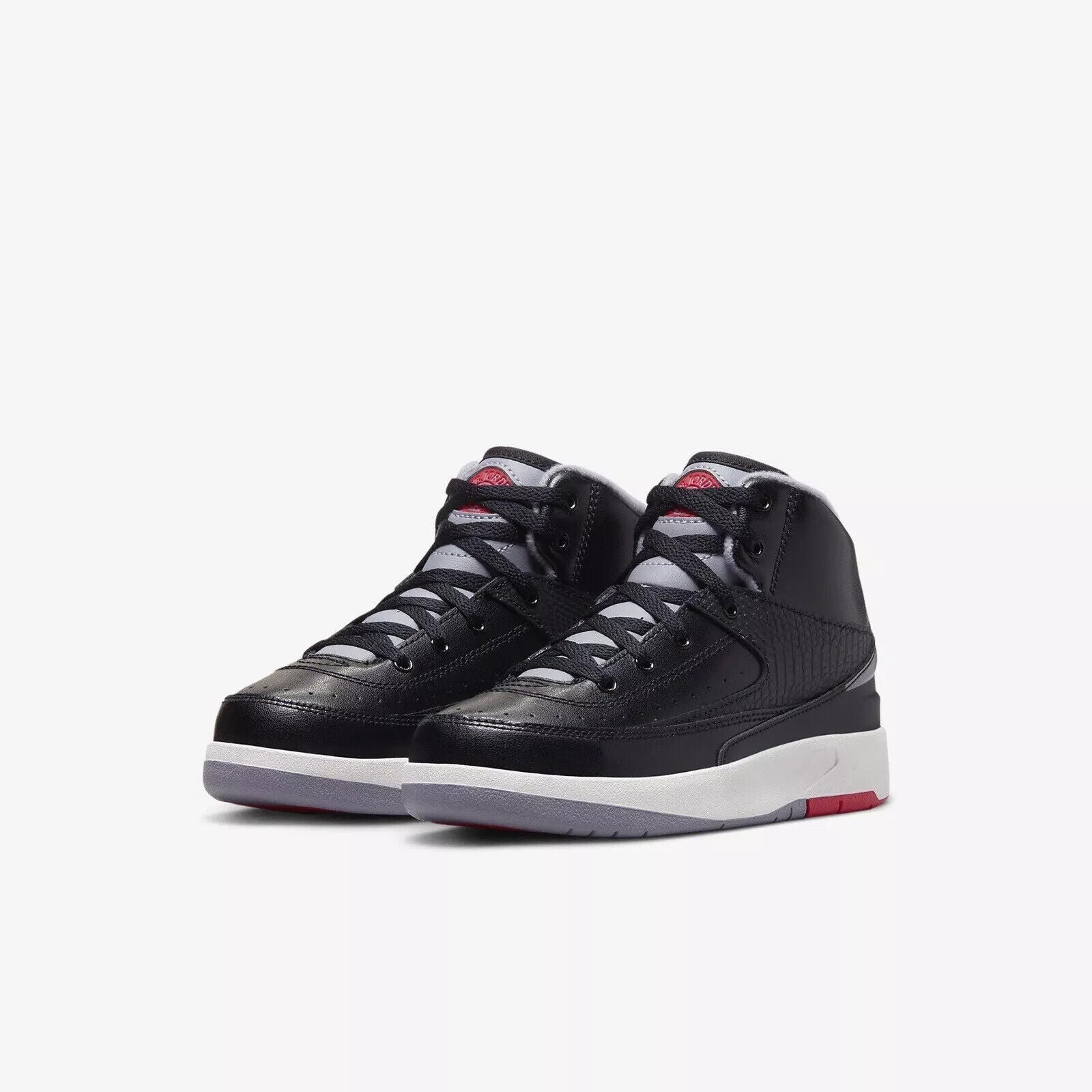 Nike Air Jordan 2 Retro Sneaker Kids 11 Black Cement Basketball Shoes
