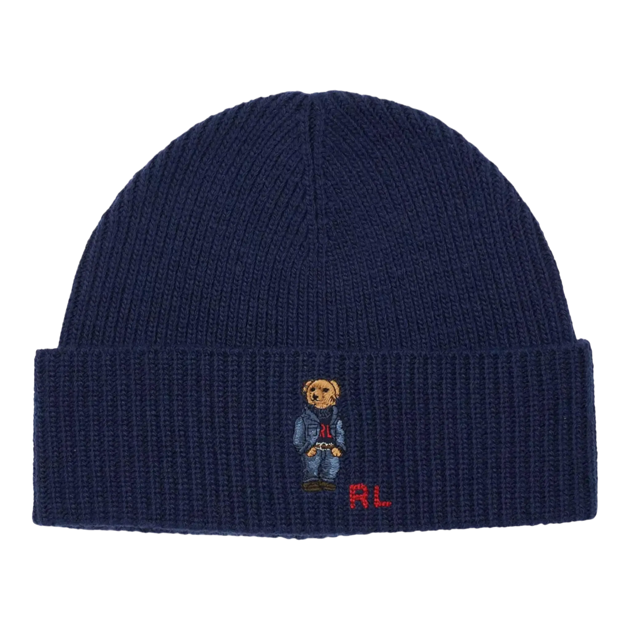 Polo Ralph Lauren Solid Denim Bear Rib-Knit Beanie Polo Ralph Lauren