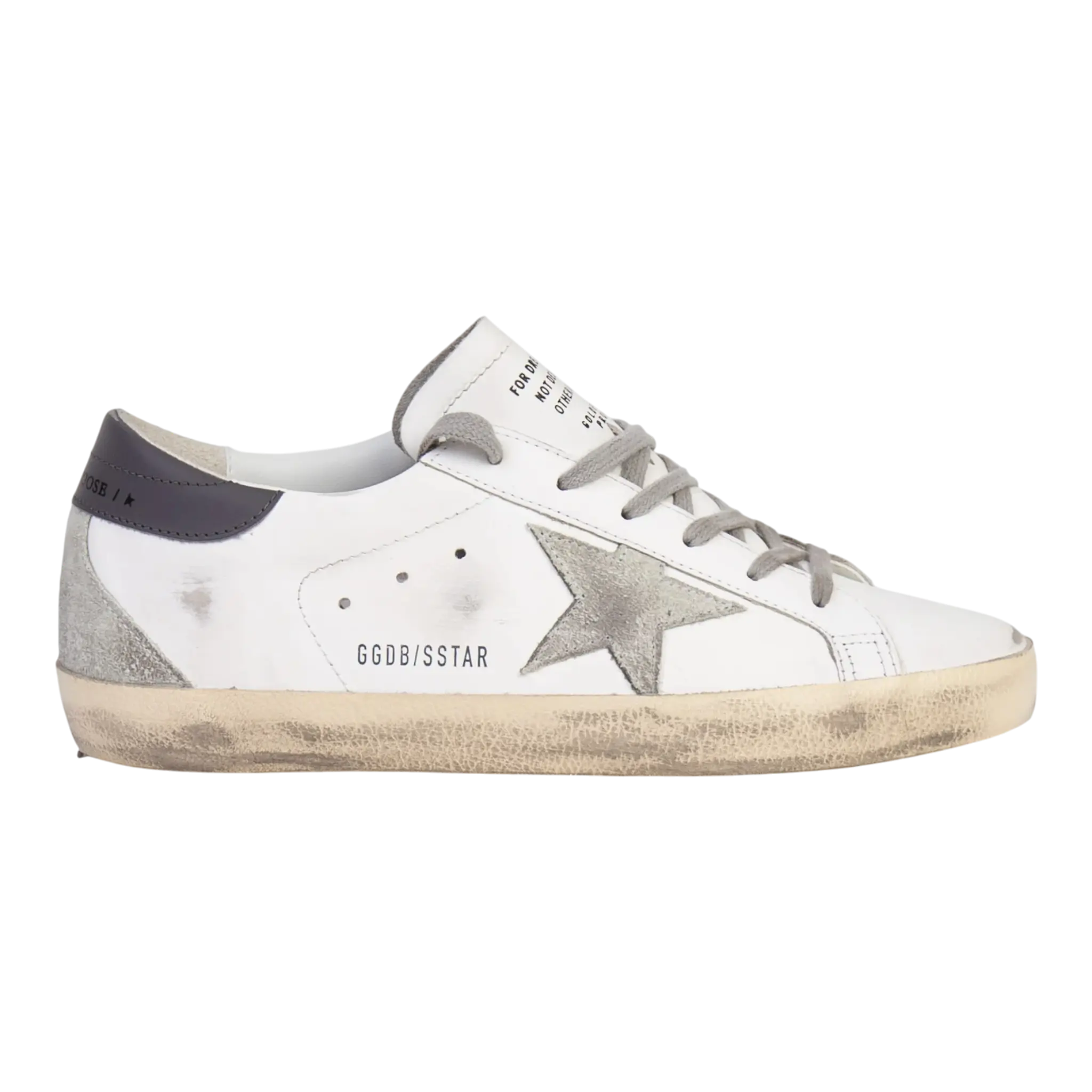 Golden Goose Super-Star Women Sneakers White Ice Dark Gray Suede Star GOLDEN GOOSE