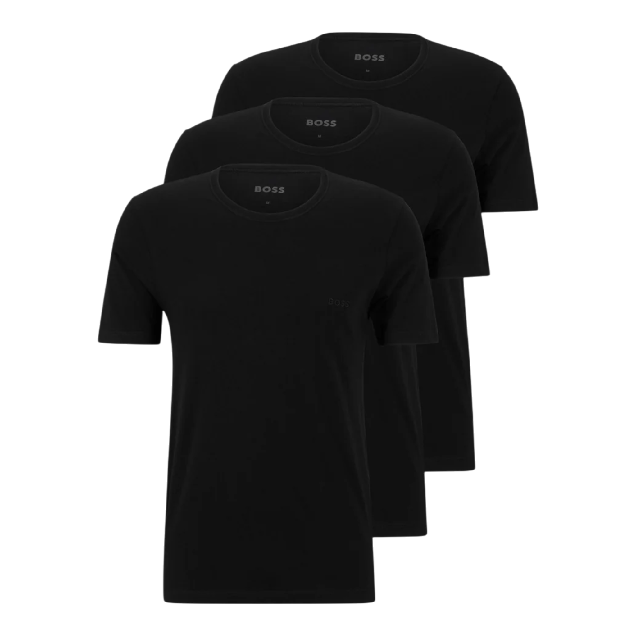 Boss 3-Pack Crew Neck Men’s T-Shirts Black