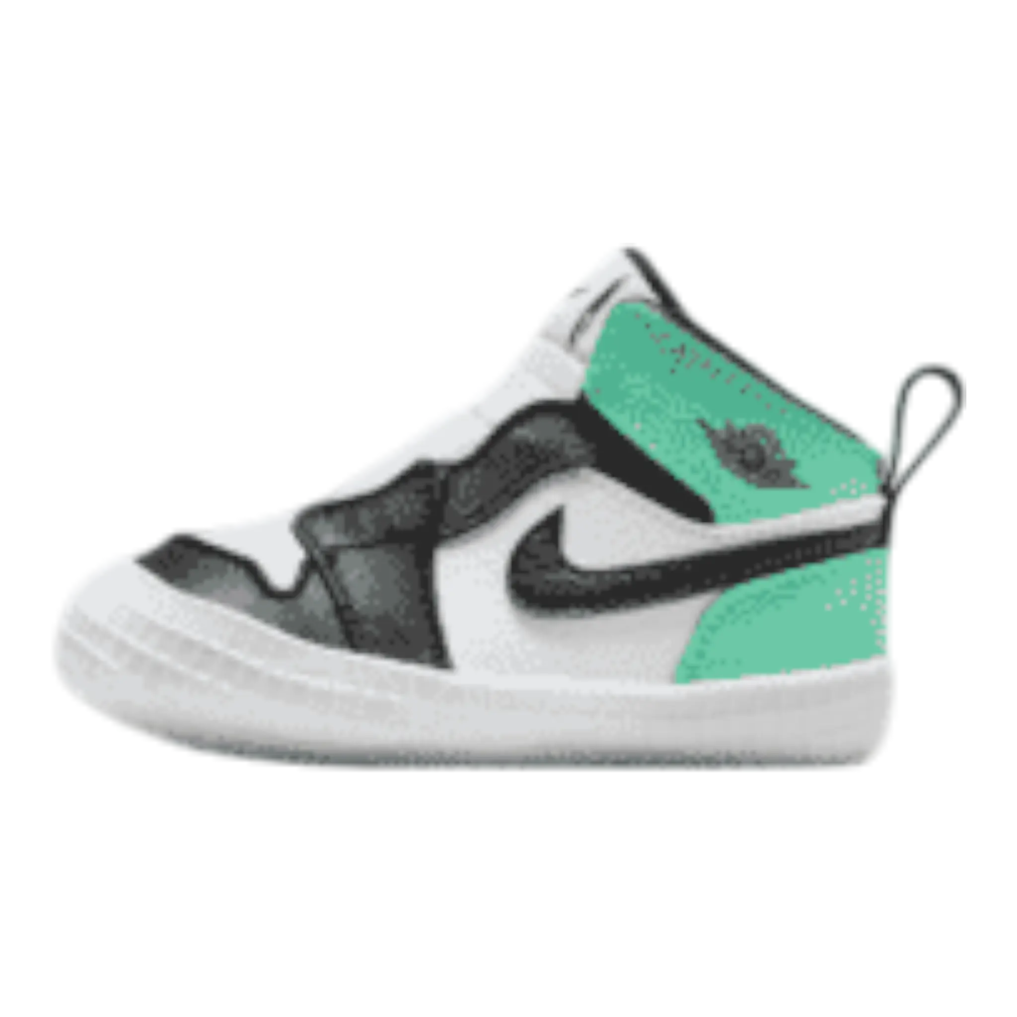 Jordan 1 Crib Bootie Toddlers Shoes White/Green Glow/Black Jordan